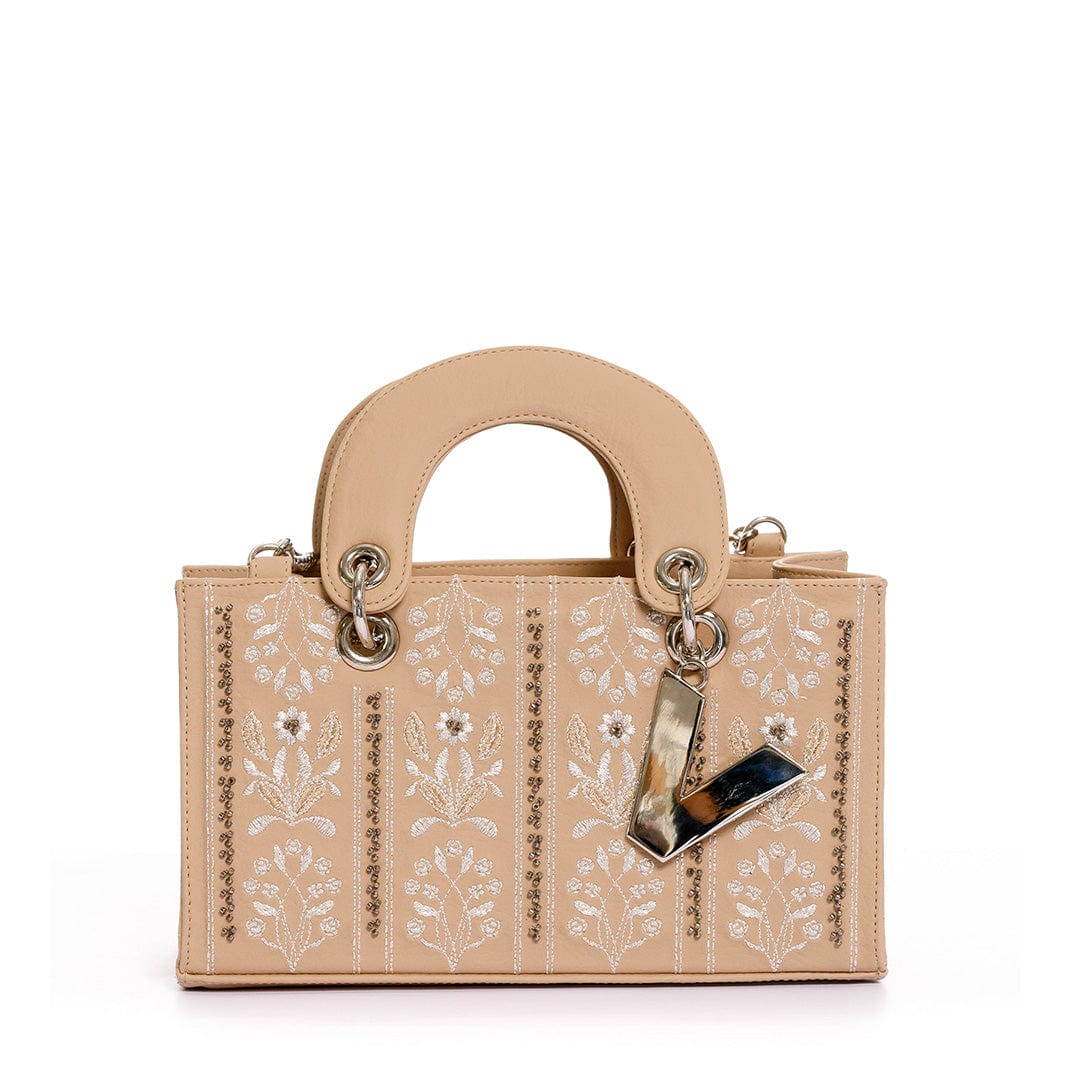 Cartera Para Mujer Mini España Beige Con Cargadera En Cadena - imagen 1