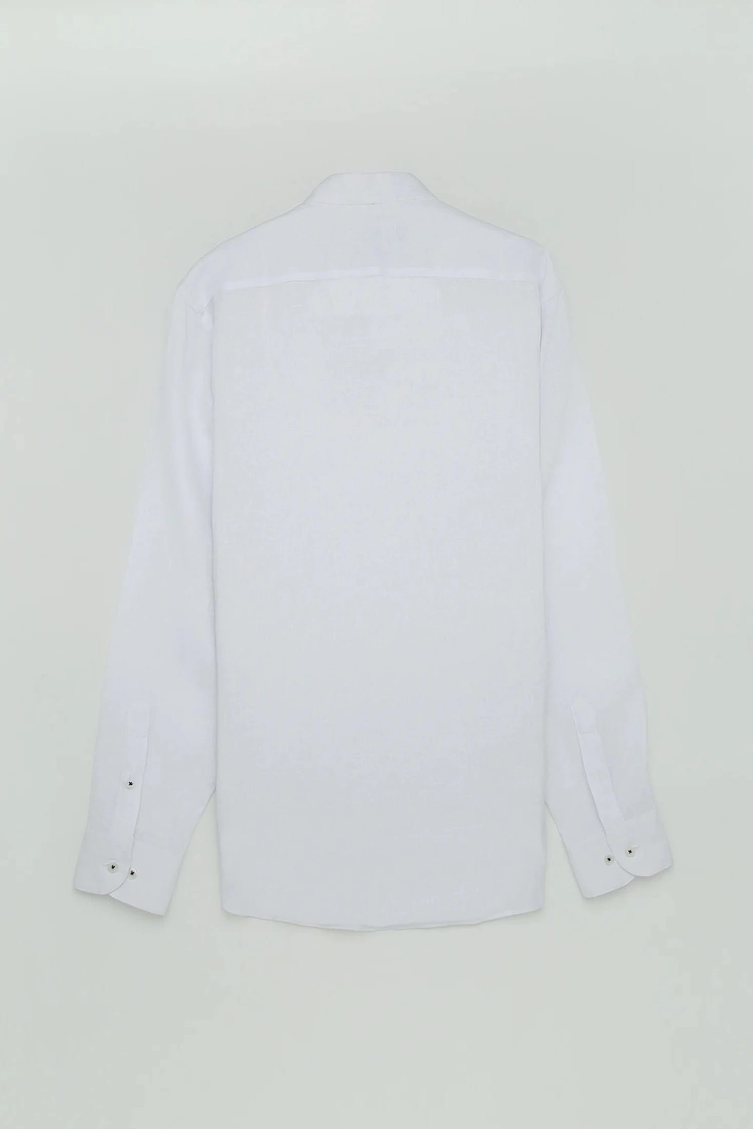 Camisa Cuello Mao Lino Blanco - imagen 4