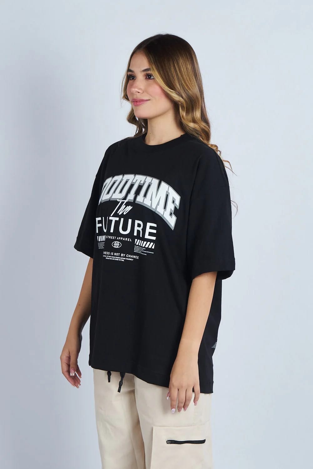 Camiseta oversize estampado Good Time Negro | DROP 03 | - imagen 8