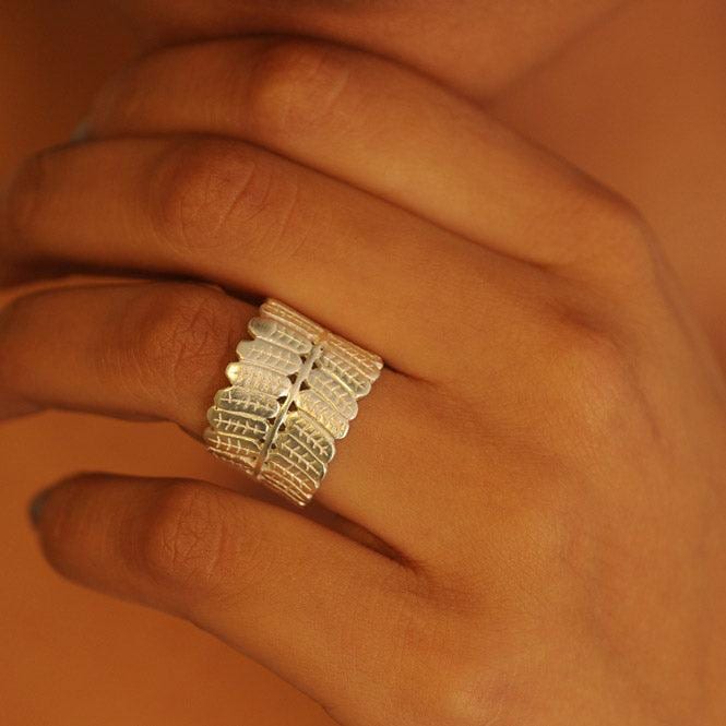 Anillo hoja Dividivi, Brillo Guajiro - imagen 2