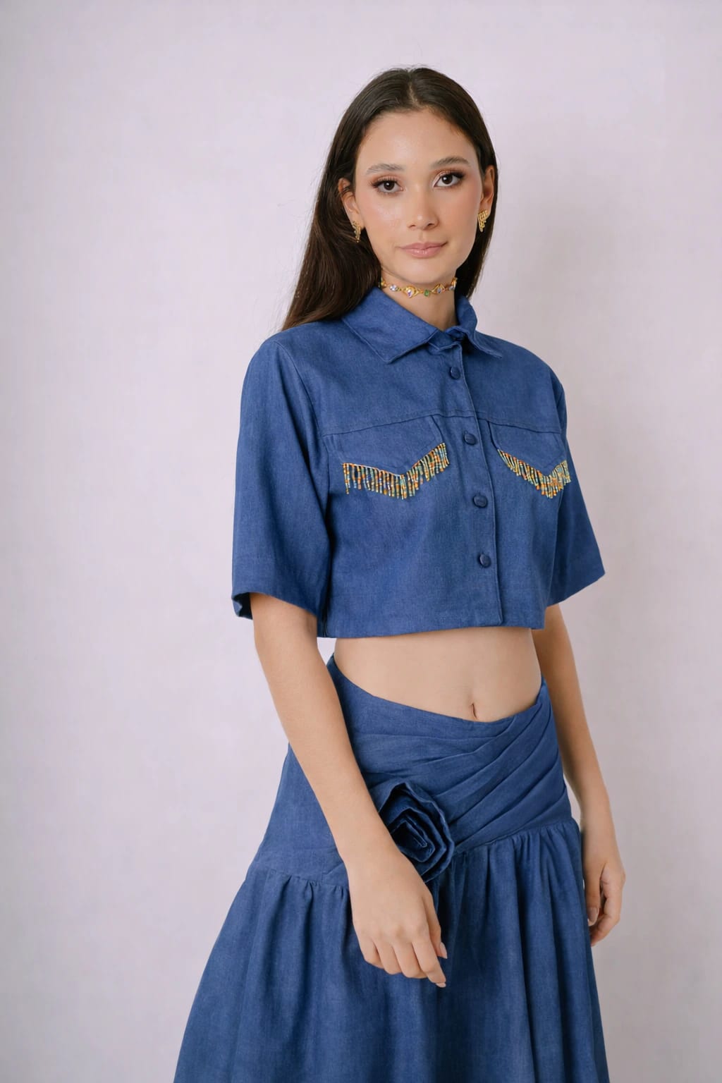 Fringe Denim vest - imagen 1