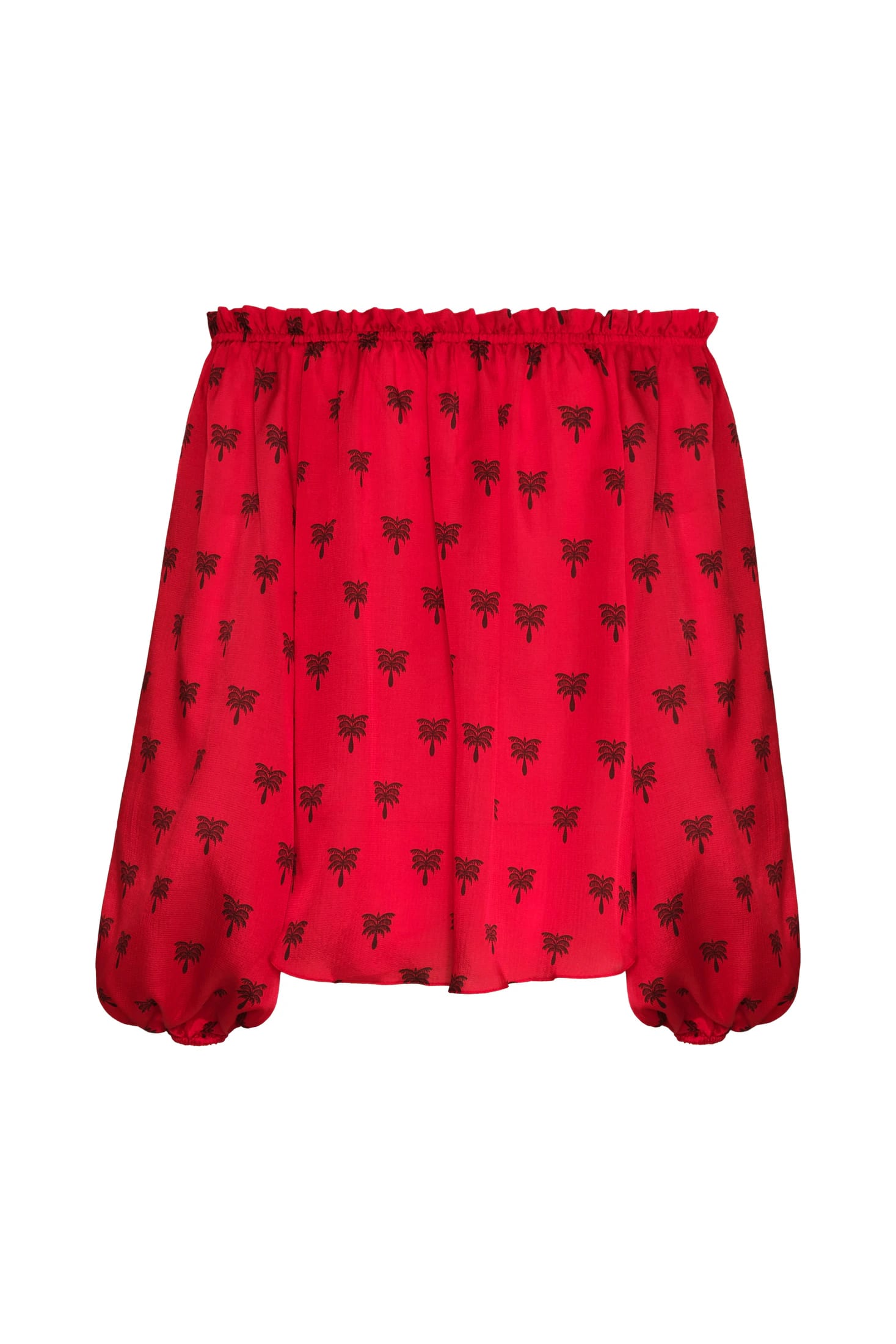 Astrid Martellato Silk Blouse / Red Polka Palms - imagen 1