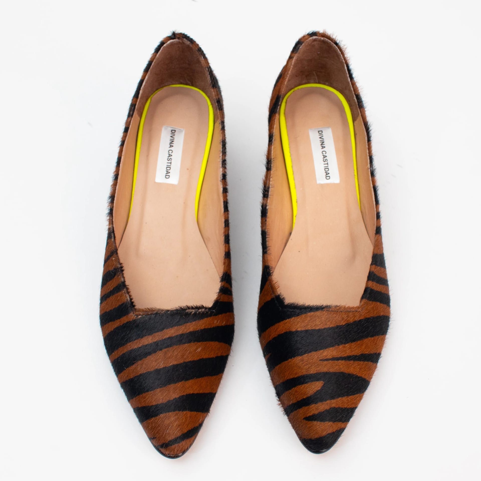Zebra Print Calf Hair Midi Heels - imagen 1