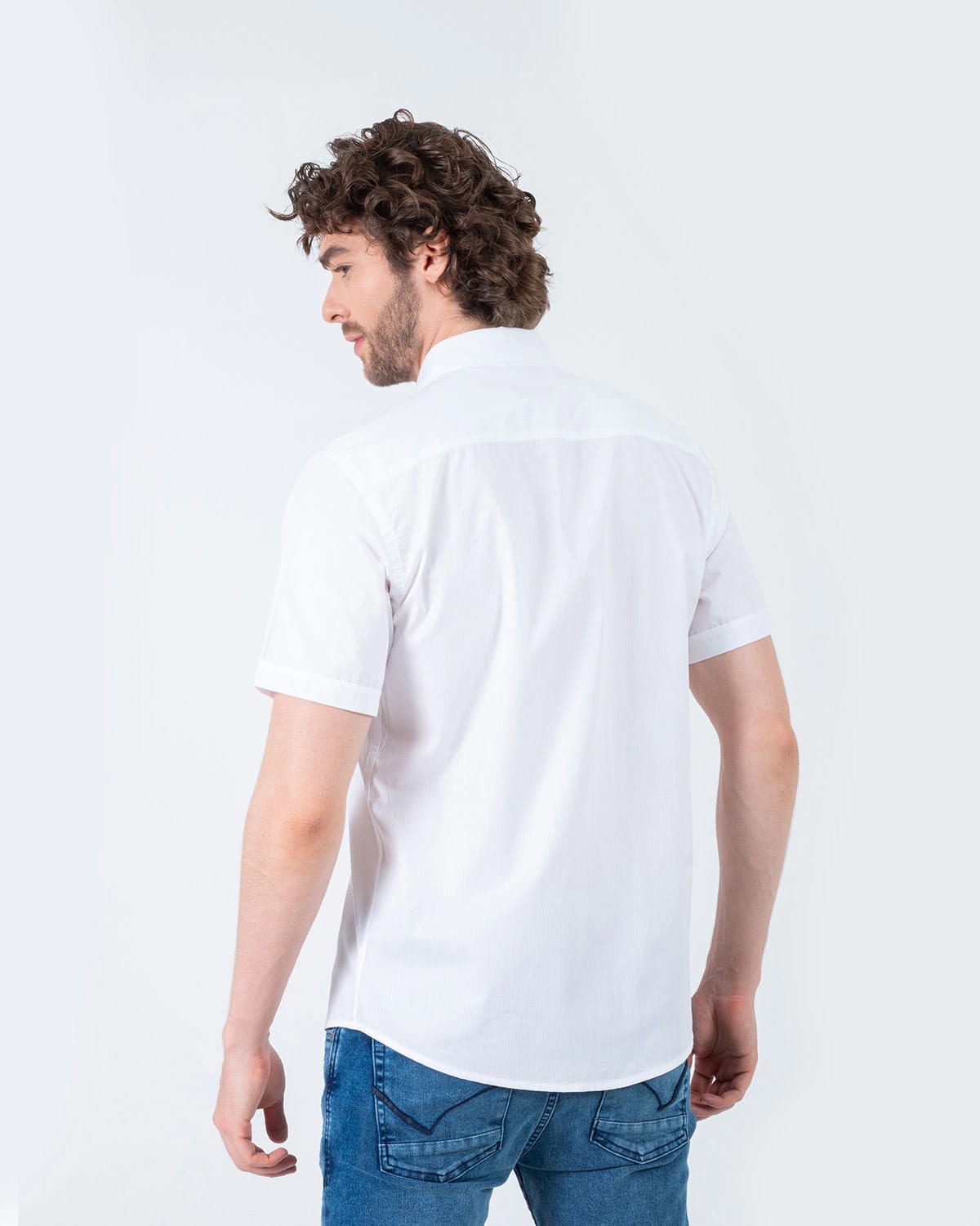Camisa blanca manga corta para hombre - imagen 71