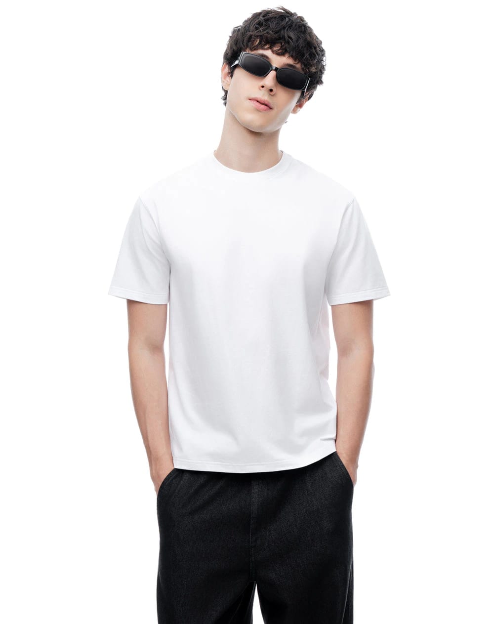 Camiseta manga corta regular blanco hombre - imagen 4