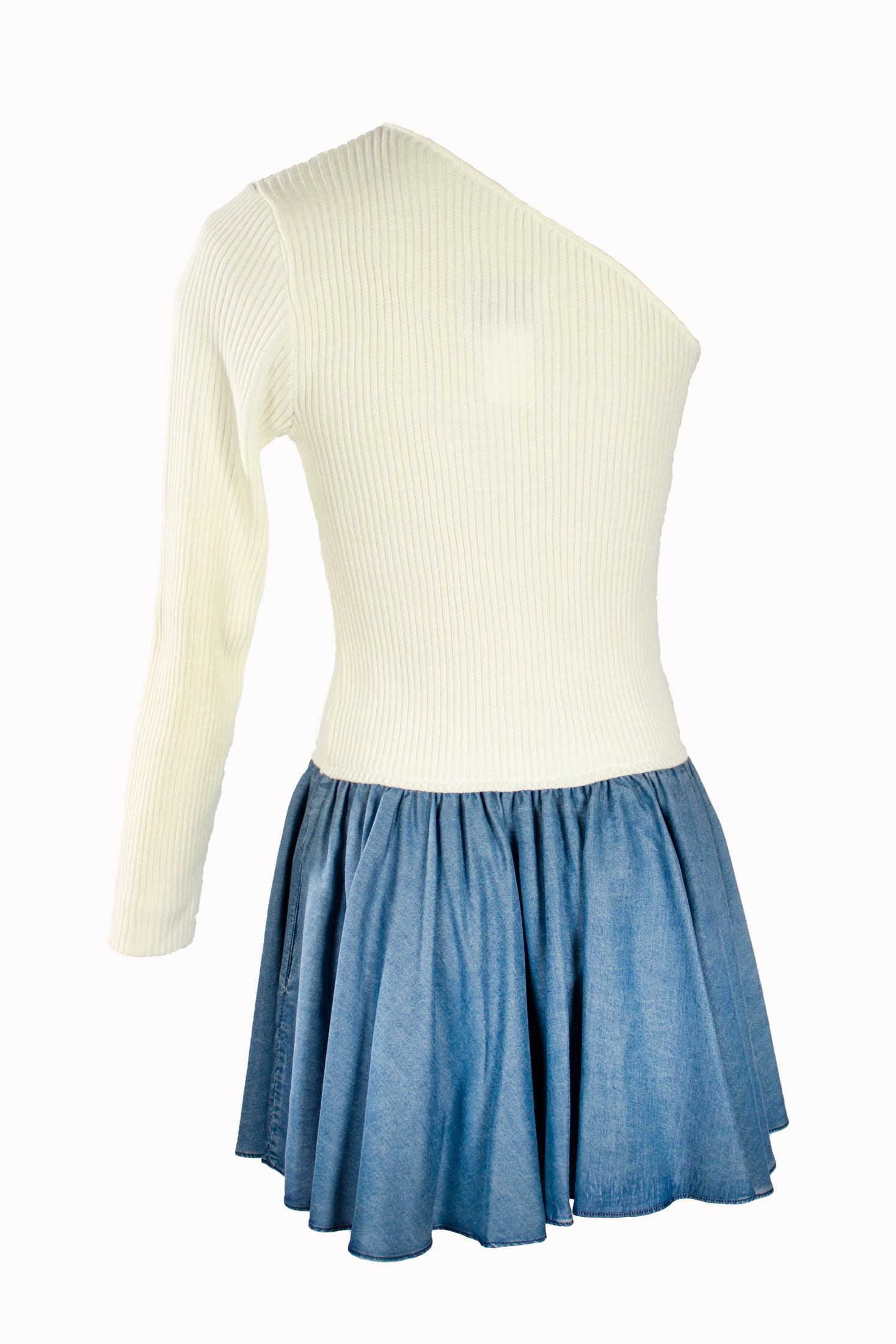 MOLTO CARINA KNIT MINI DENIM DRESS - imagen 2