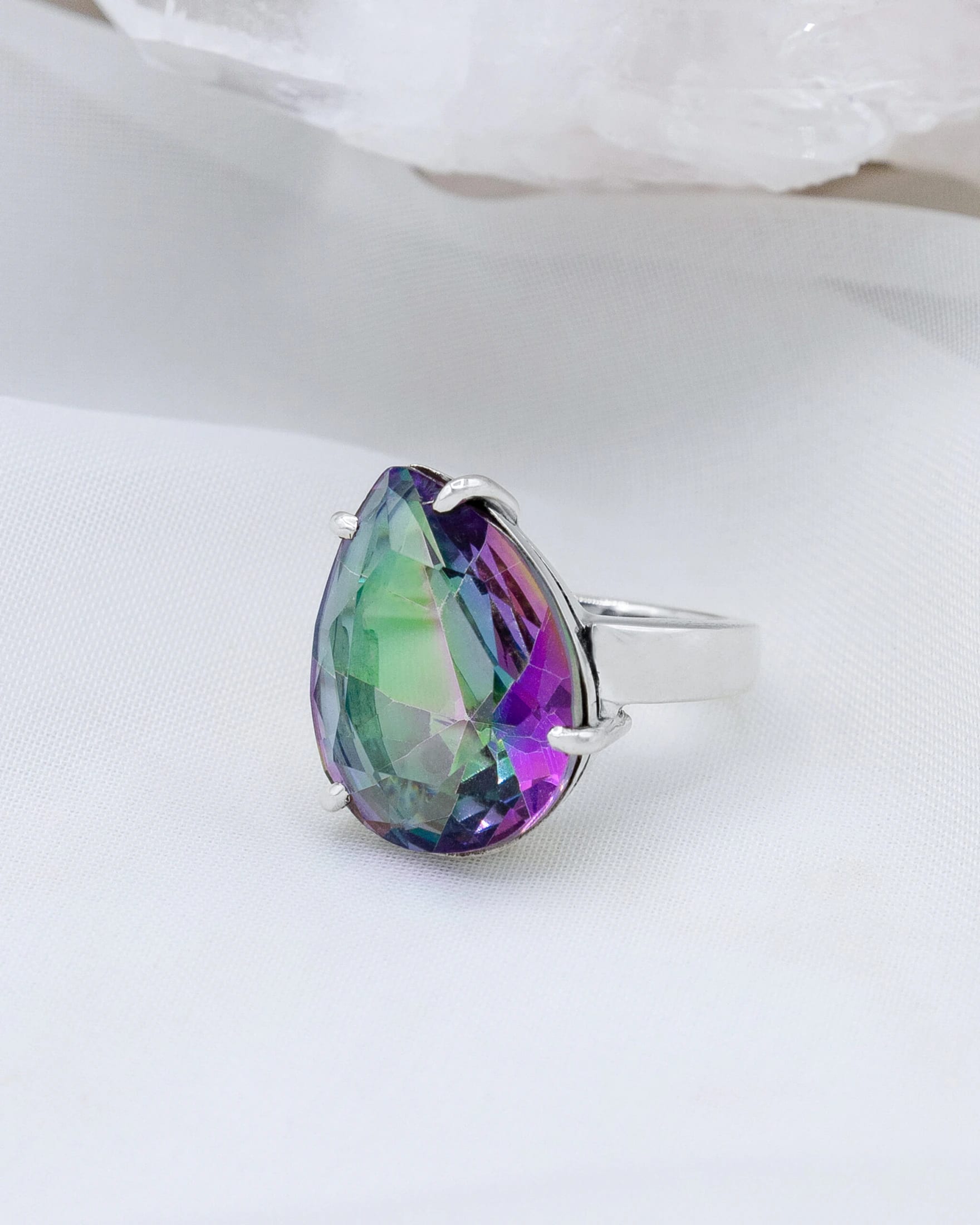 Anillo Topacio Místico Gota Grande - imagen 1