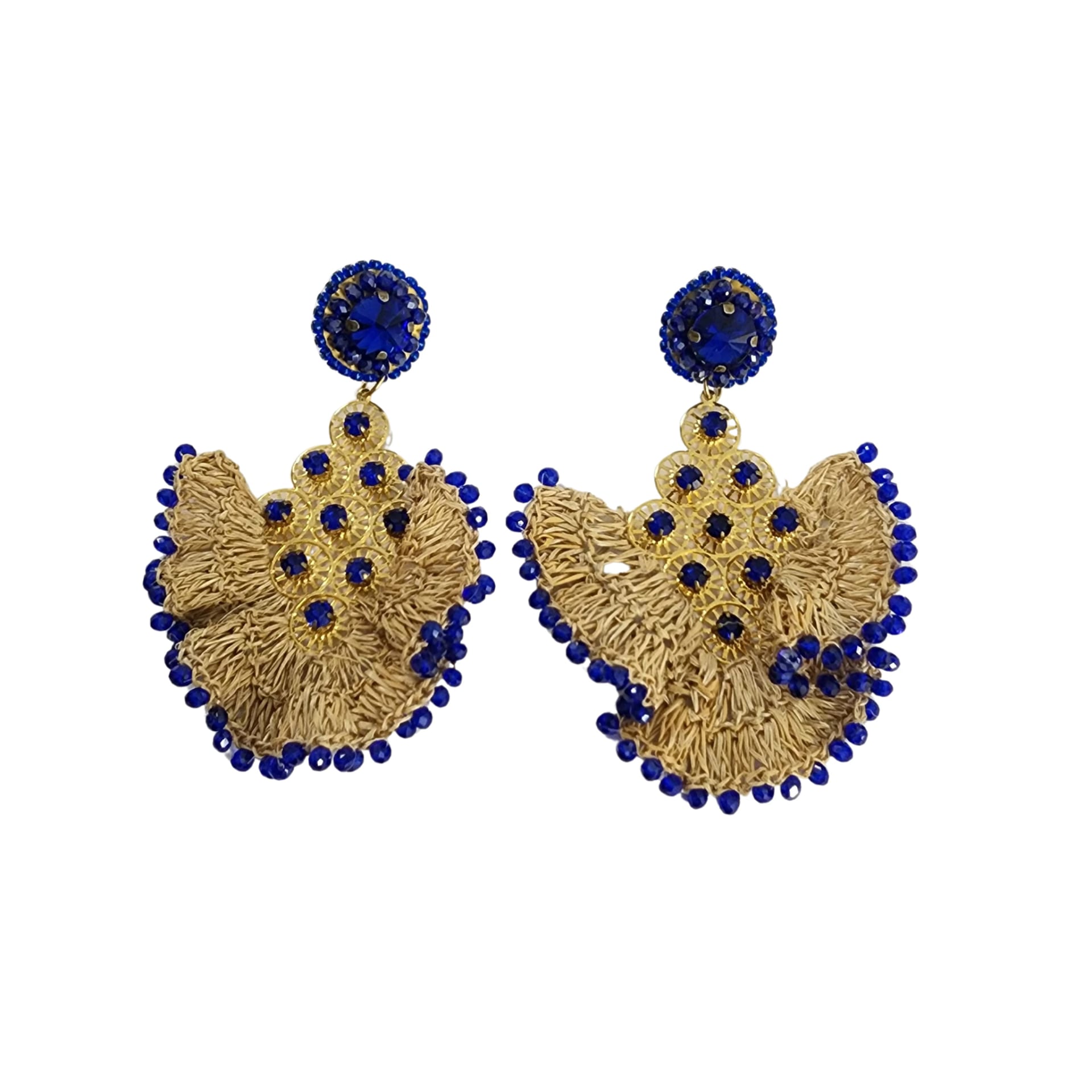 Blue Half Moon Earrings - imagen 1