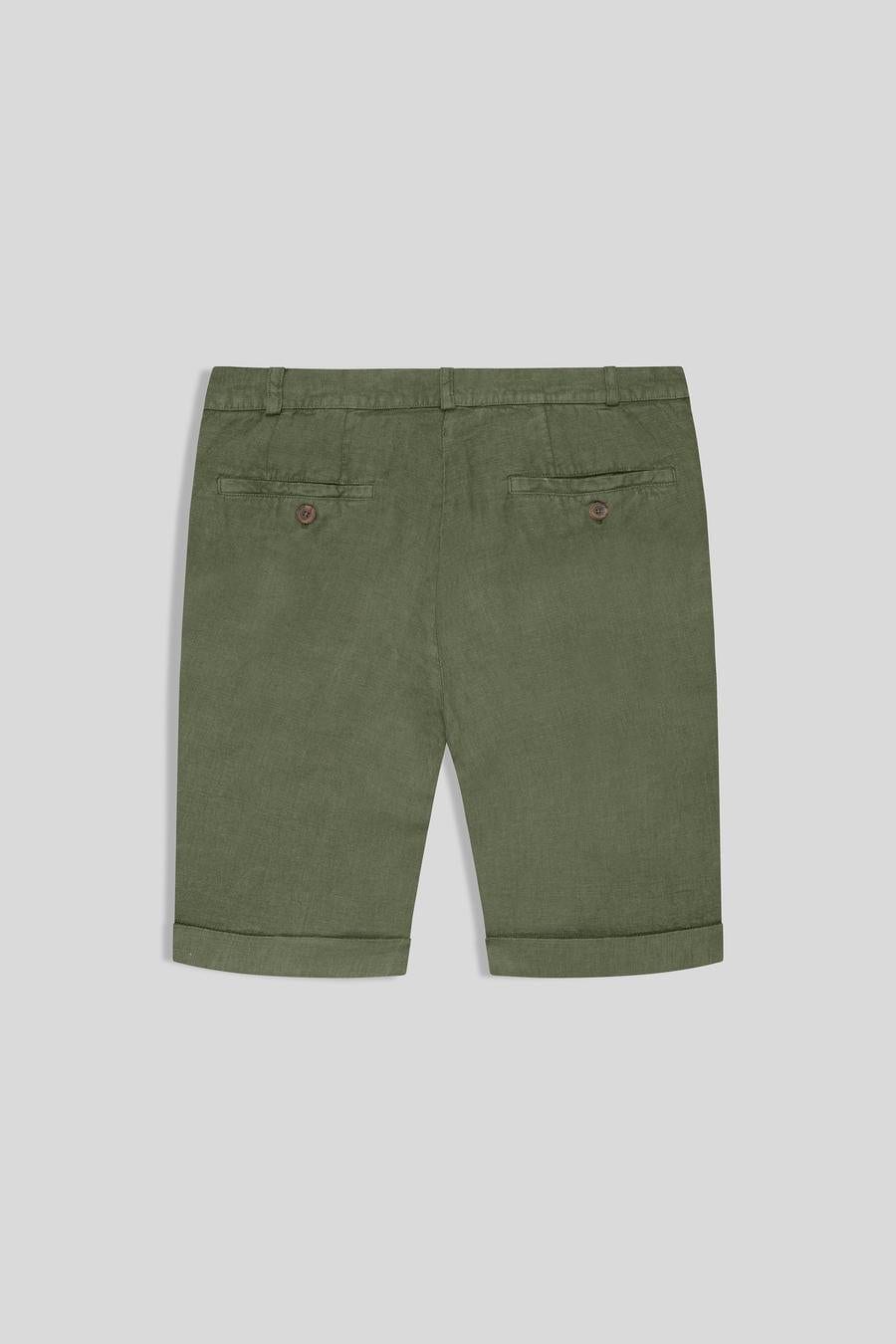 Men's linen bermuda green - imagen 2