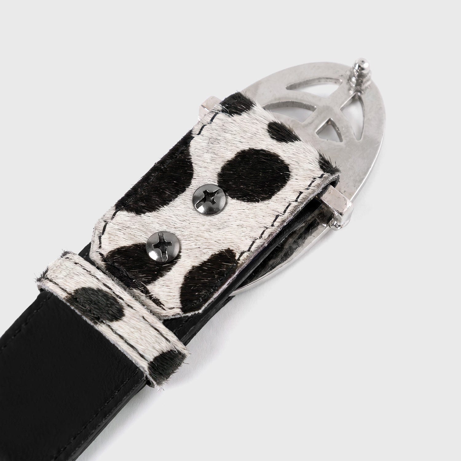 Cow Texture Belt - Black/White - imagen 4
