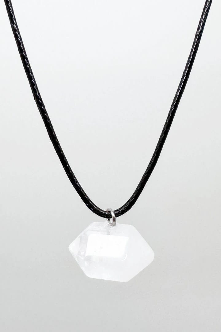 Collar cuerda cristal hexágono - imagen 1
