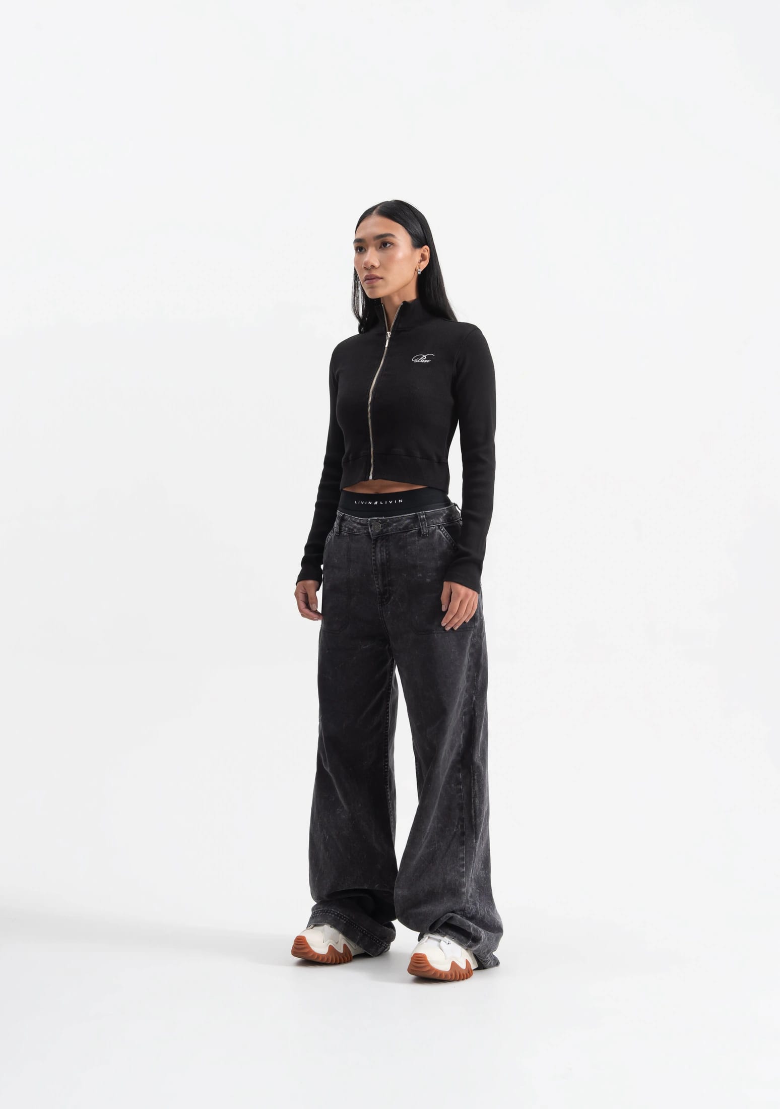 Knockout Woman Black Zip Jacket - imagen 5
