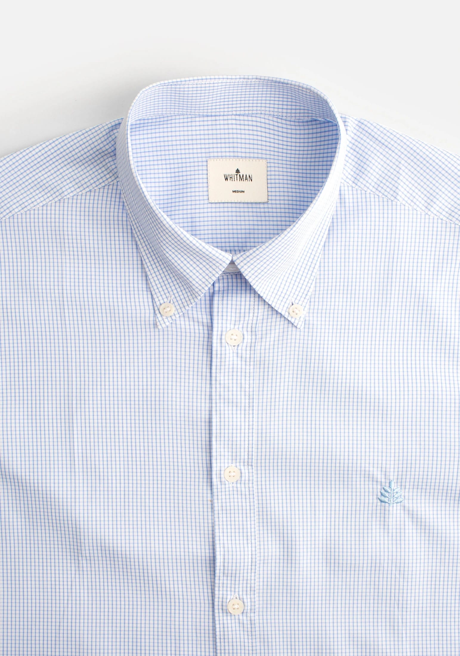 Camisa H CBD Cuadros Med L-Atn Azul Claro - imagen 2