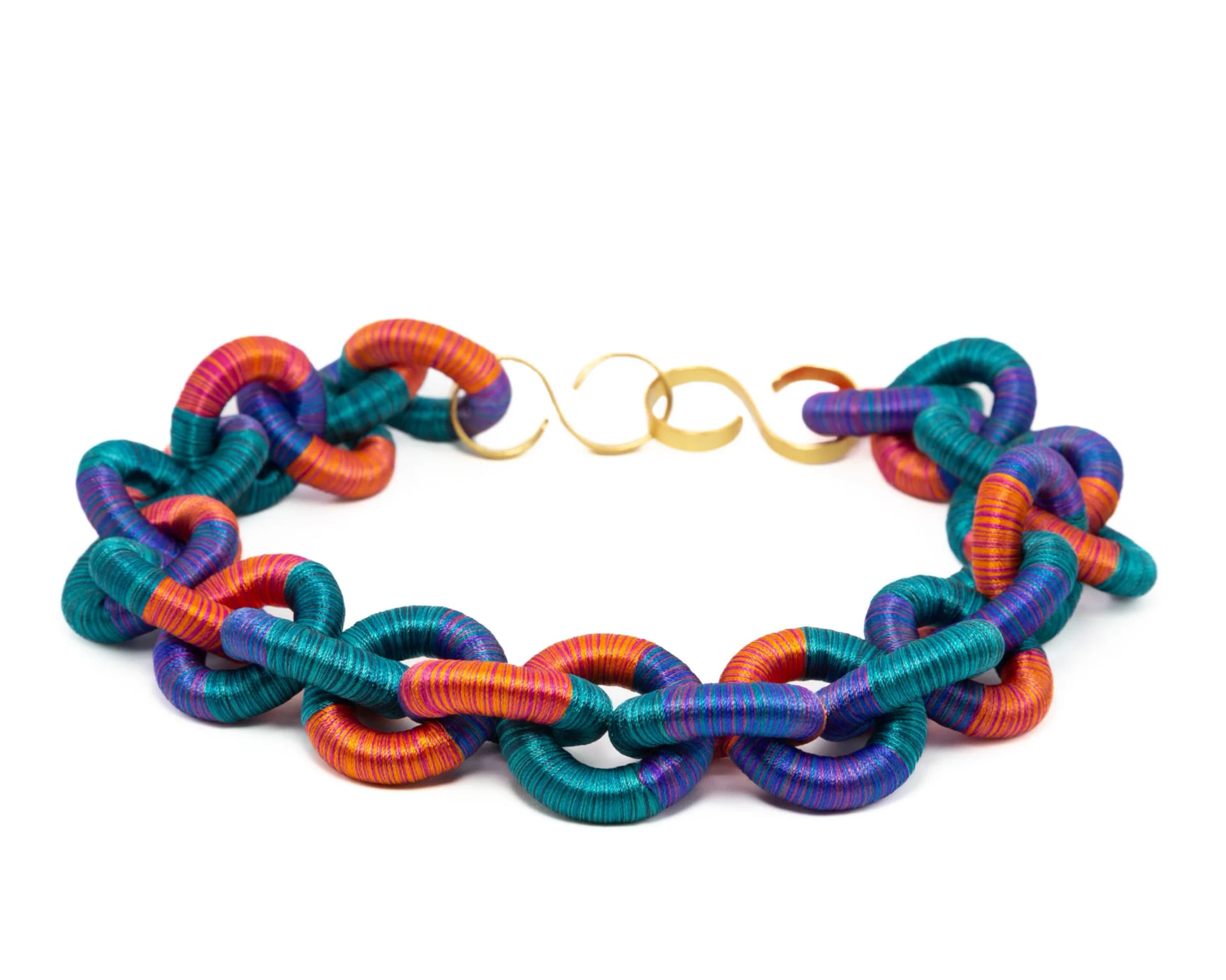 Intertwined Necklace with Silver Clasp - imagen 4