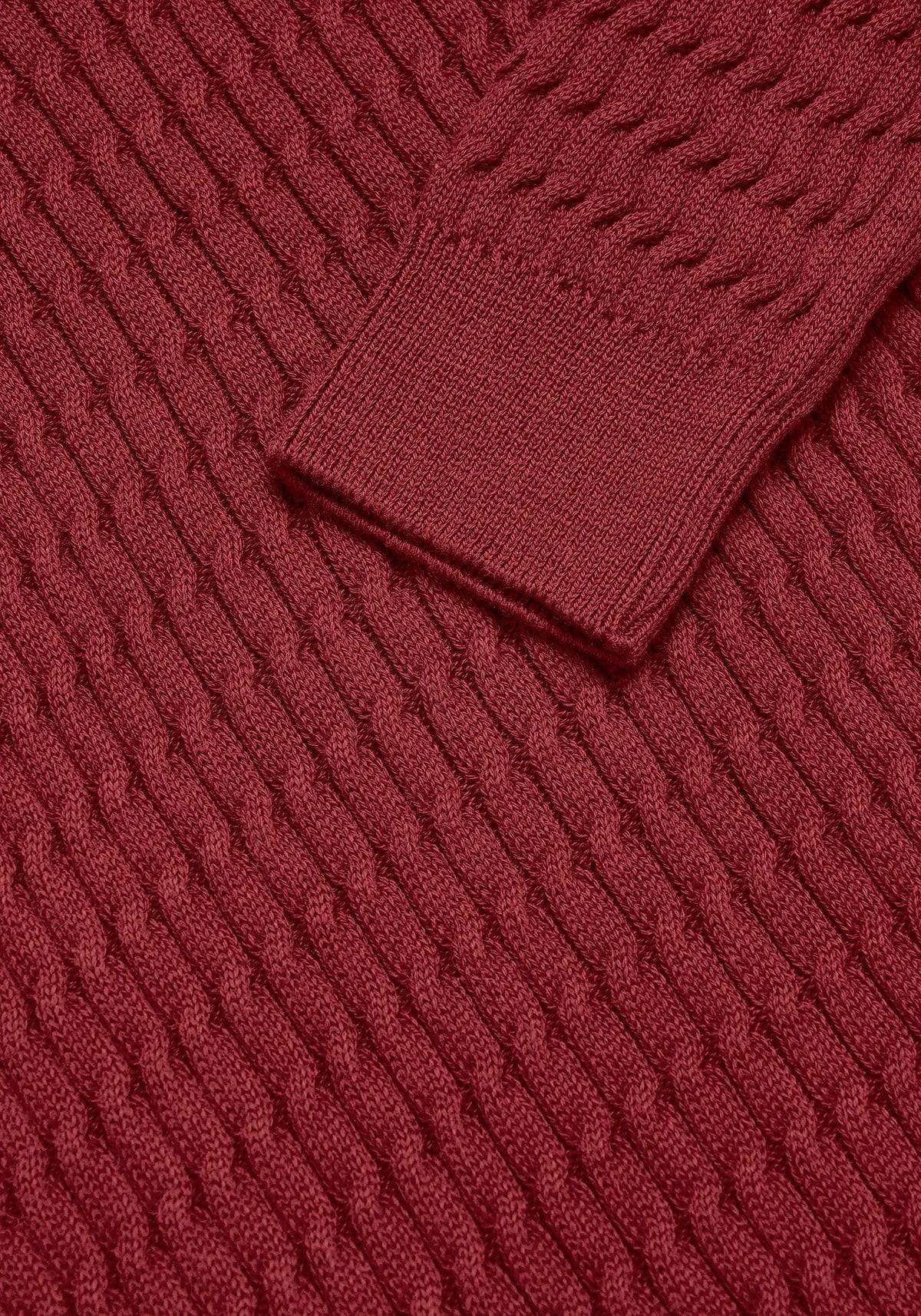 Saco Trenzado Half Zip Algodón Vino - imagen 15