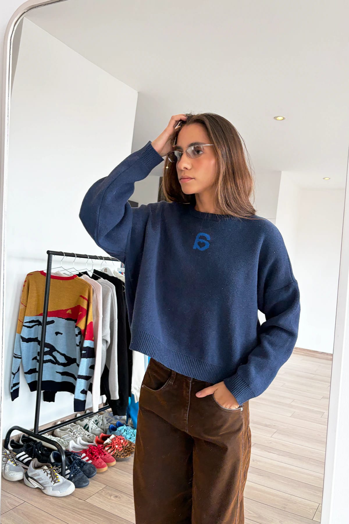 MONOGRAM SWEATER NAVY BLUE - imagen 2