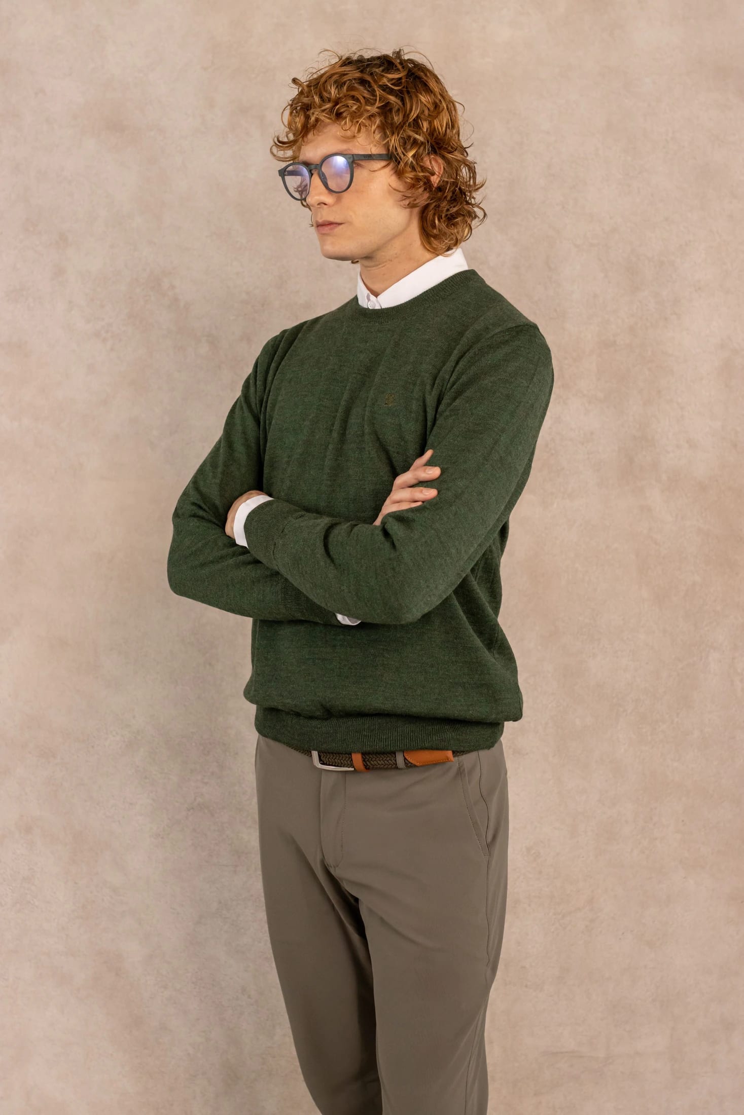 Sueter Merino Antiarrugas Verde Militar - imagen 3