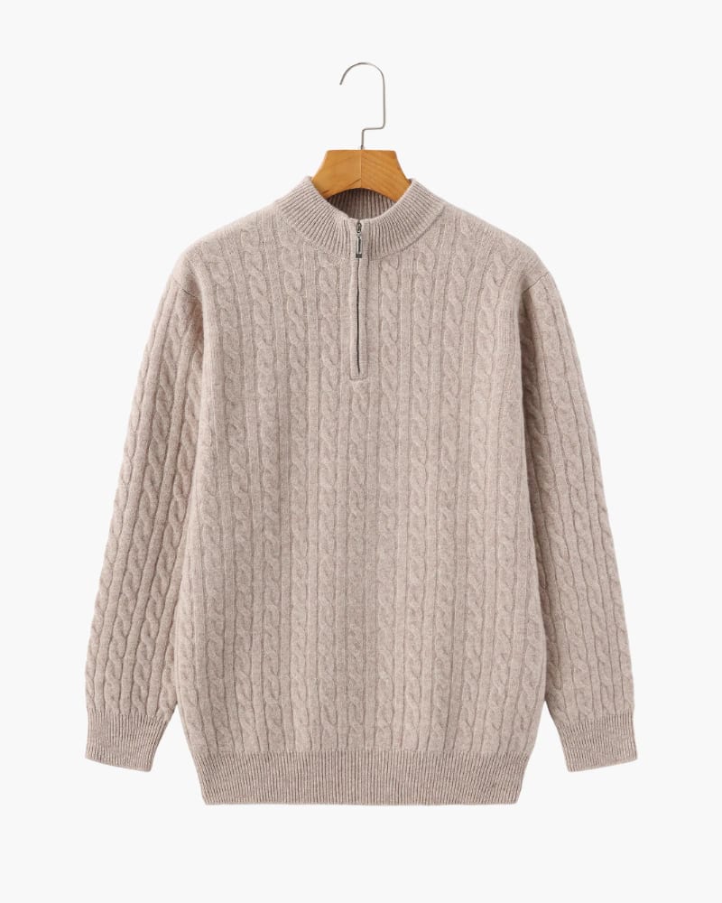 100% Cashmere Woven Half Zip - imagen 3