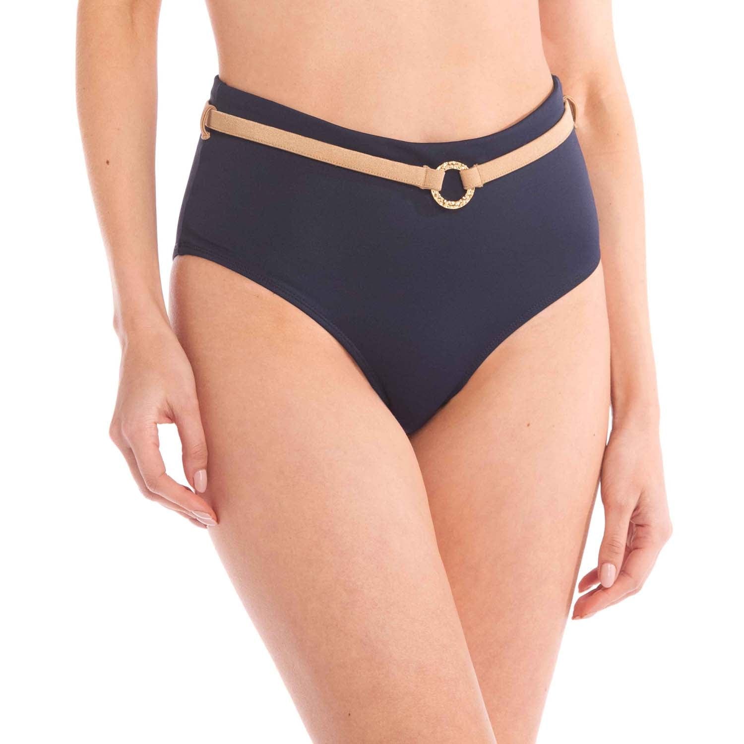 PANTY DE VESTIDO DE BAÑO CON CINTURÓN DECORATIVO - imagen 2