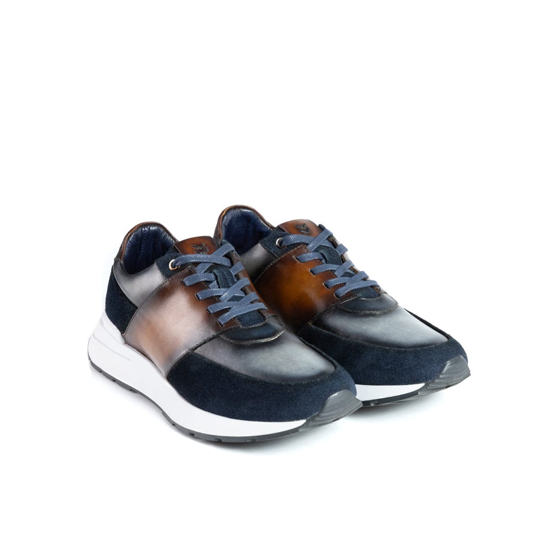Sneaker Arezzo Azul-Caramelo - imagen 4