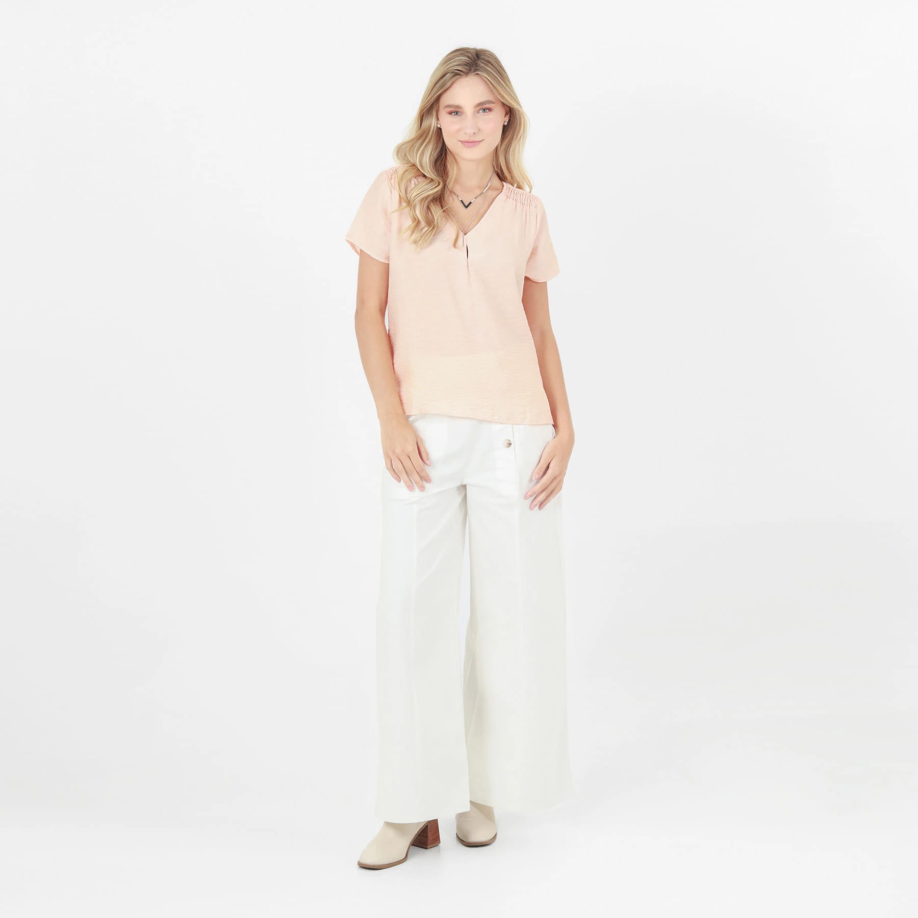 Blusa Cuello V Manga Corta - imagen 5