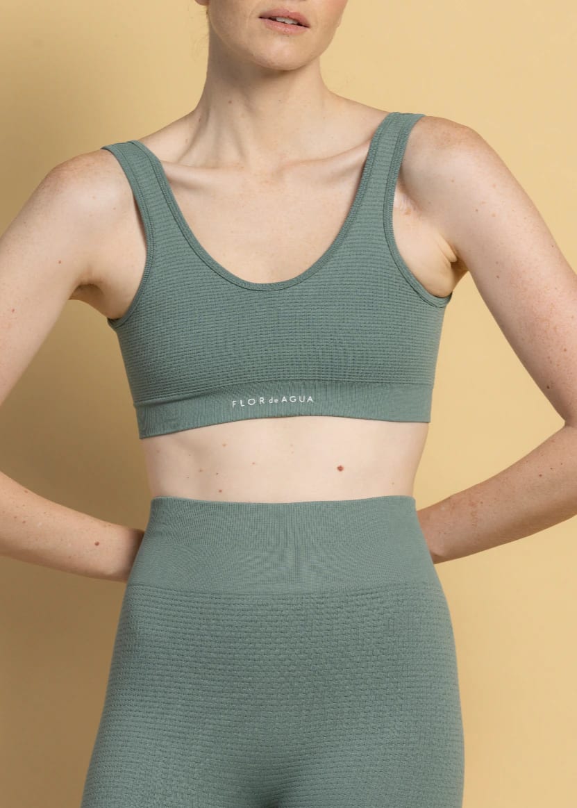 Set Top Box Legging Waffle Verde - imagen 2