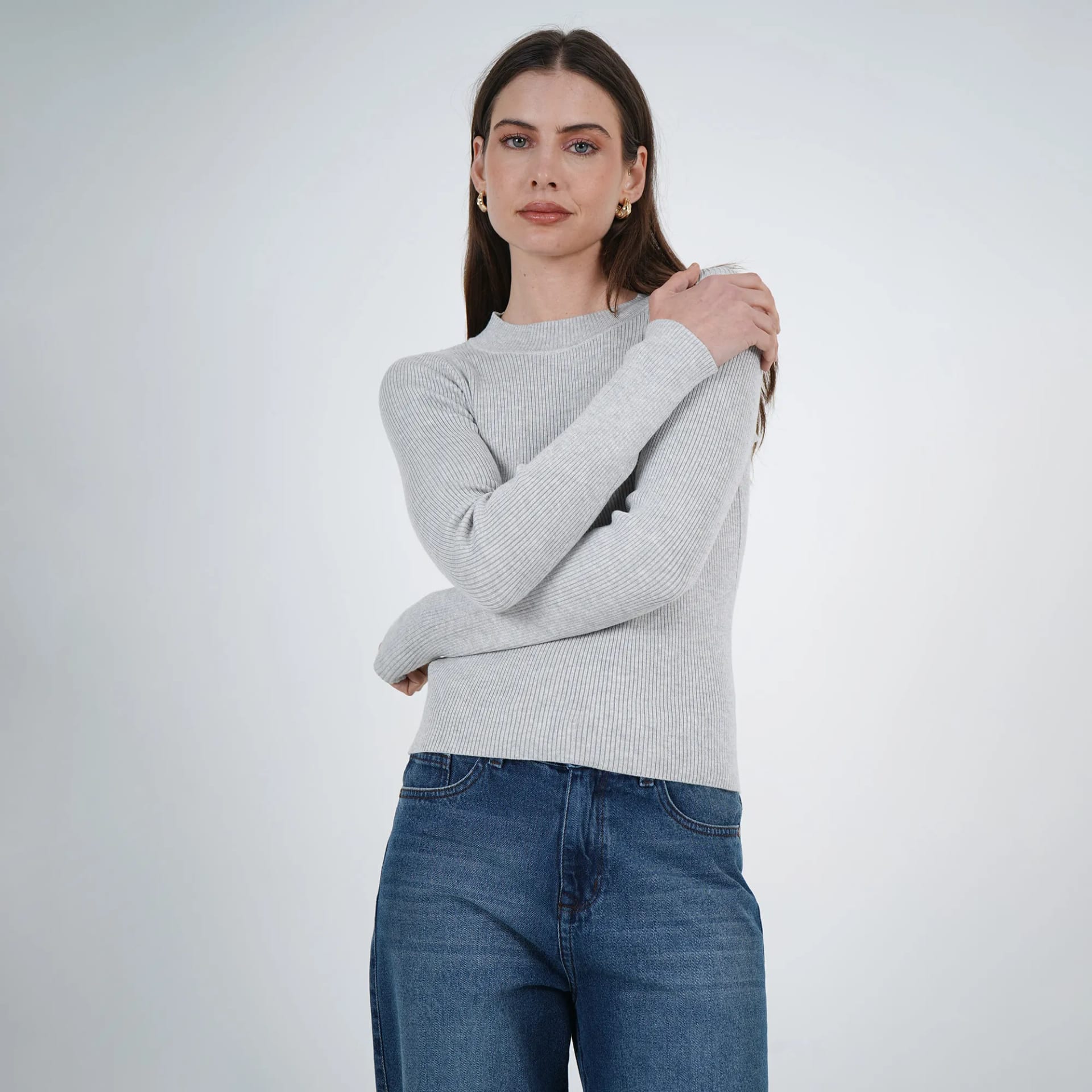 Sweater Cuello V Manga Larga - imagen 11