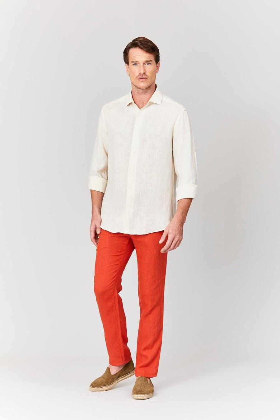 Men's linen pants chili basic - imagen 3