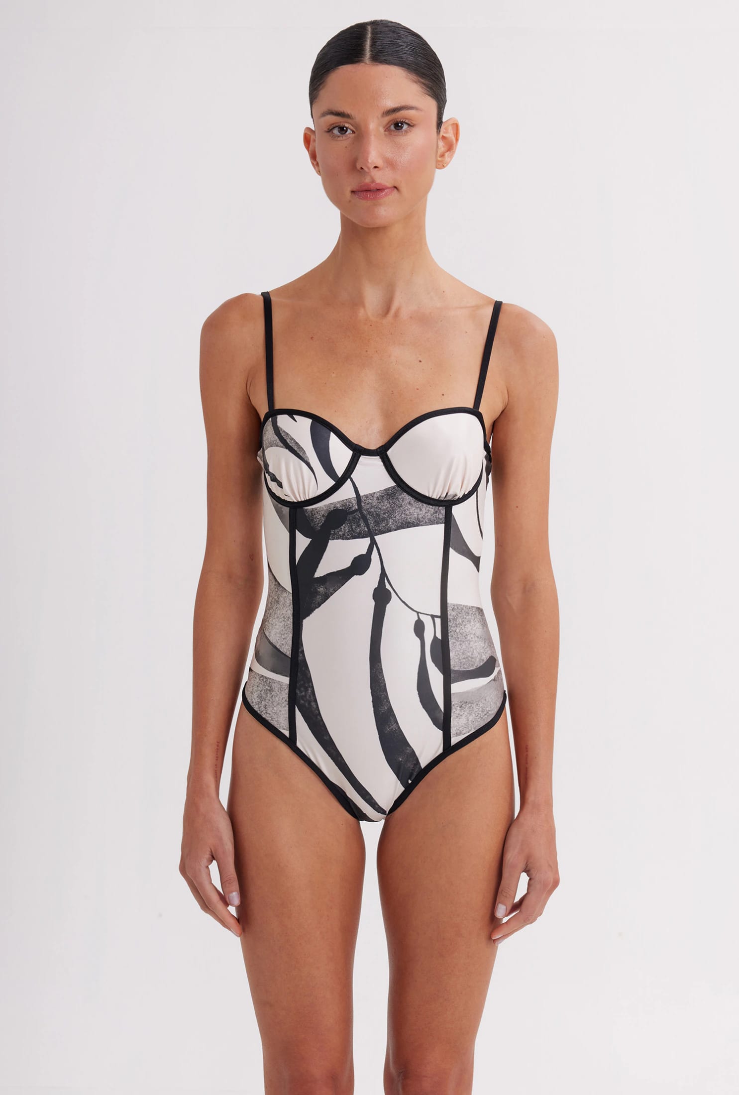 Vestido de Baño Enterizo Faith Wavy Leaf - imagen 1