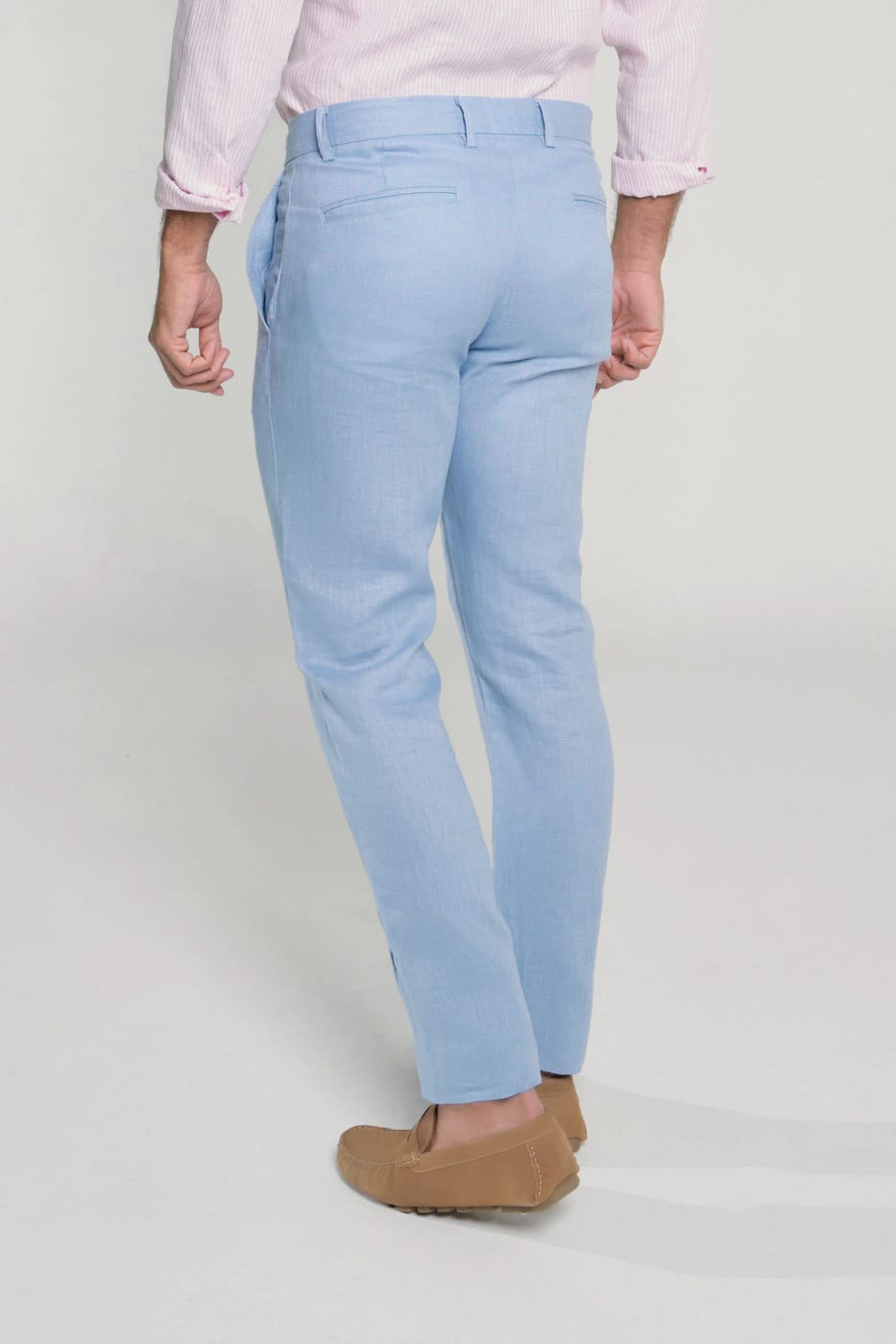 Pantalón Slim Lino Cool Blue - imagen 3