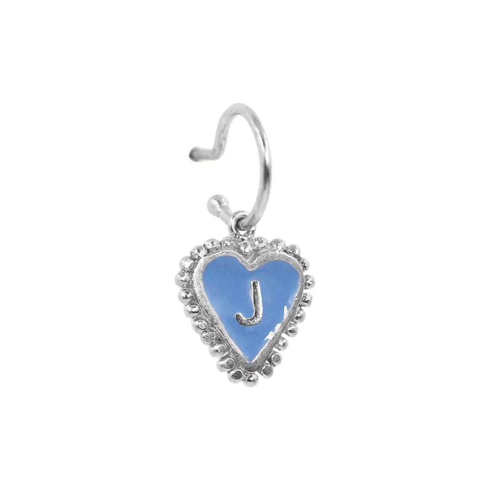 PreOrder Baby Hoops 9mm Letra Heart Plata - imagen 17