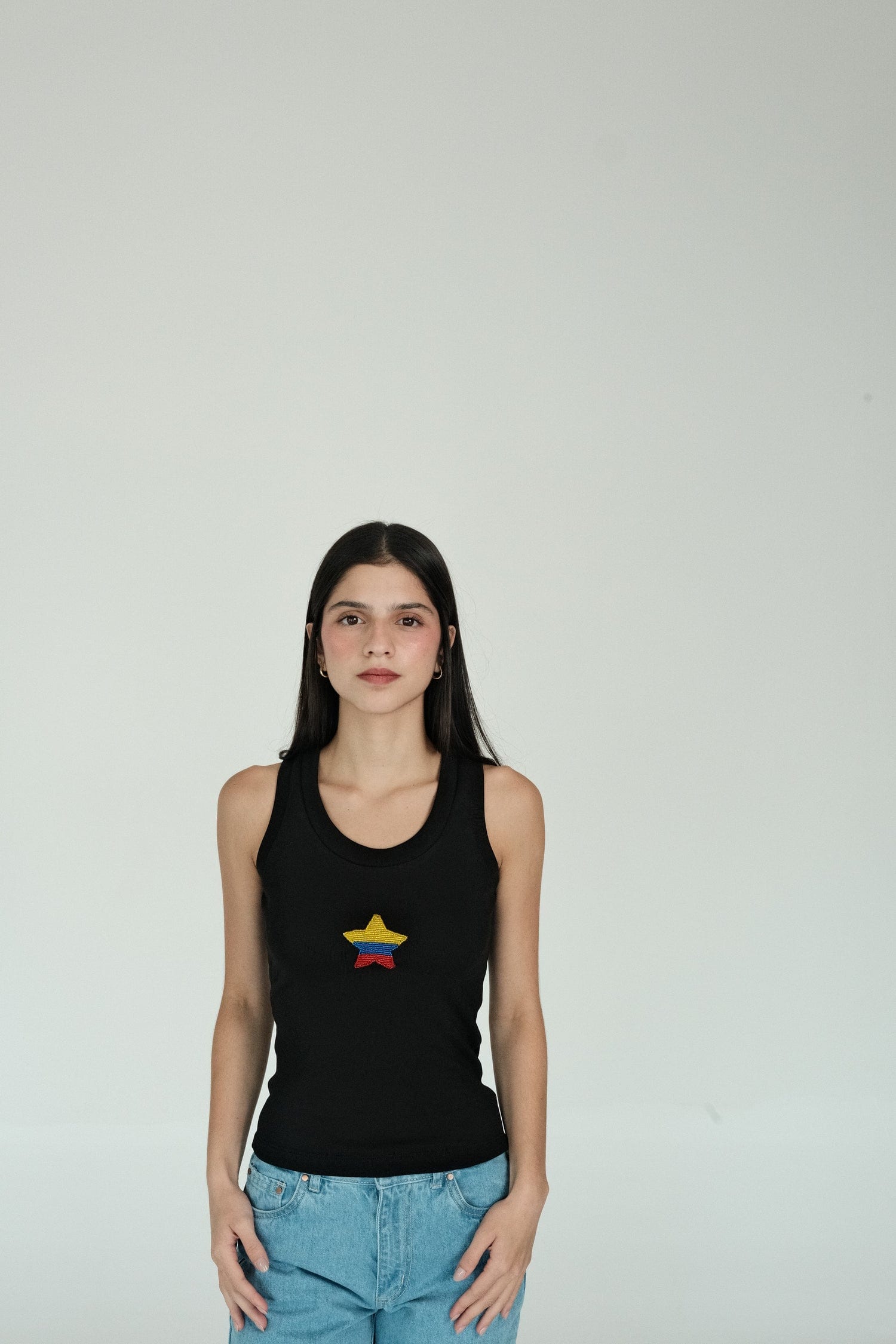 Colombian Star Tank Top (White) - imagen 1