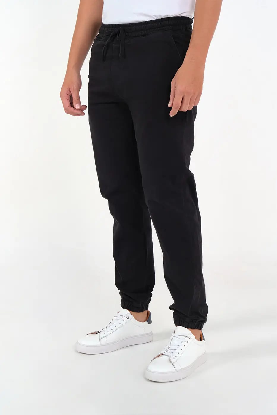 Pantalón Jogger Slim Fit Mezcla Algodón Negro - imagen 1