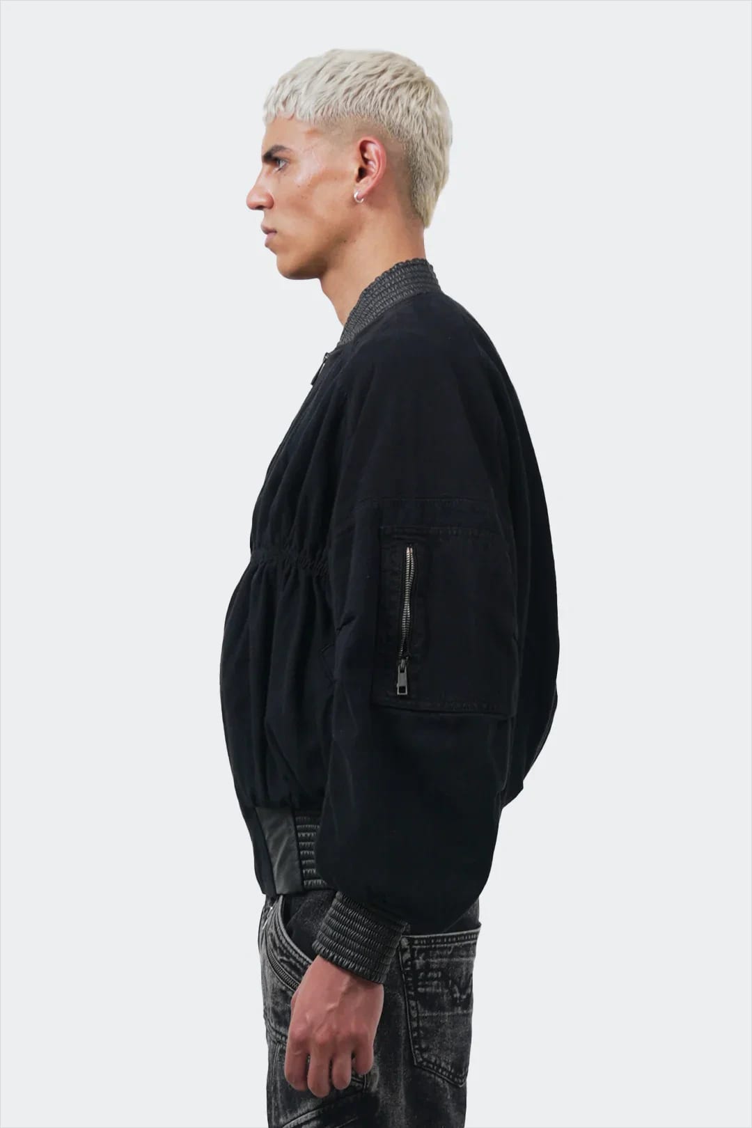 VENENO CHAQUETA DENIM CUERO BOMBER - imagen 3