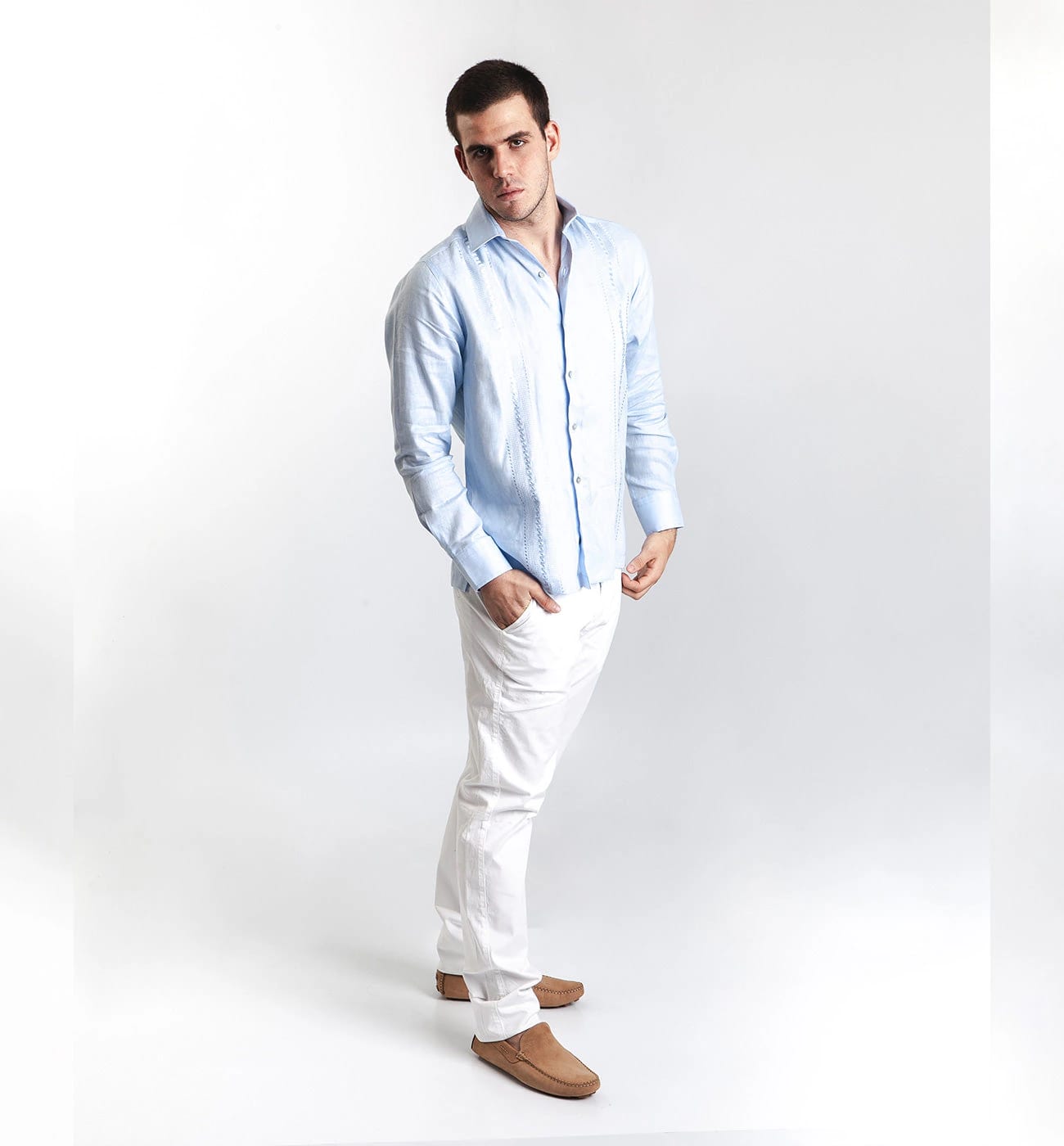 Guayabera Azul Claro - imagen 2