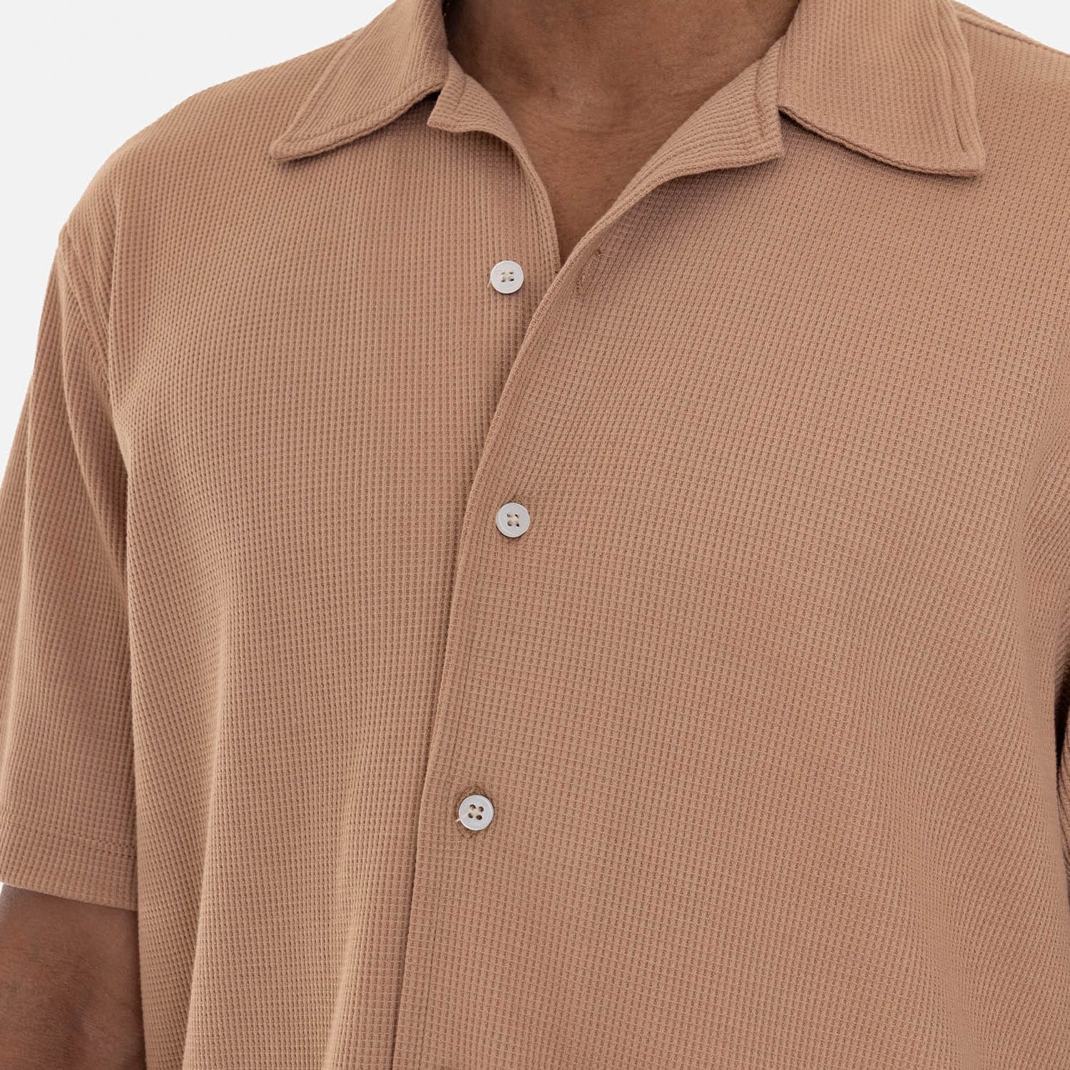 Relaxed Short Sleeve Shirt Mocca - imagen 3