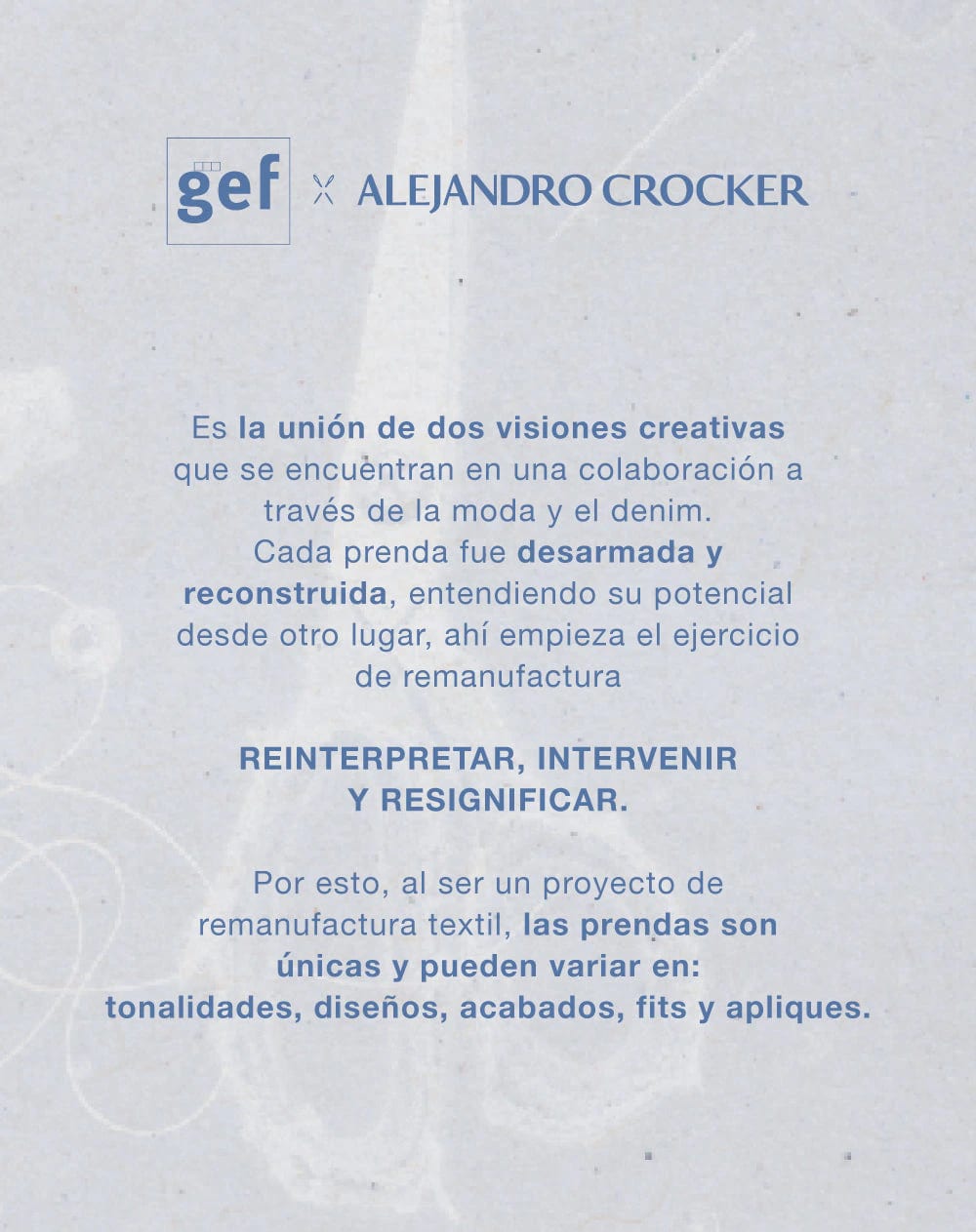 Tote bag denim maxi remanufacturado Gef x Alejandro Crocker mujer - imagen 3