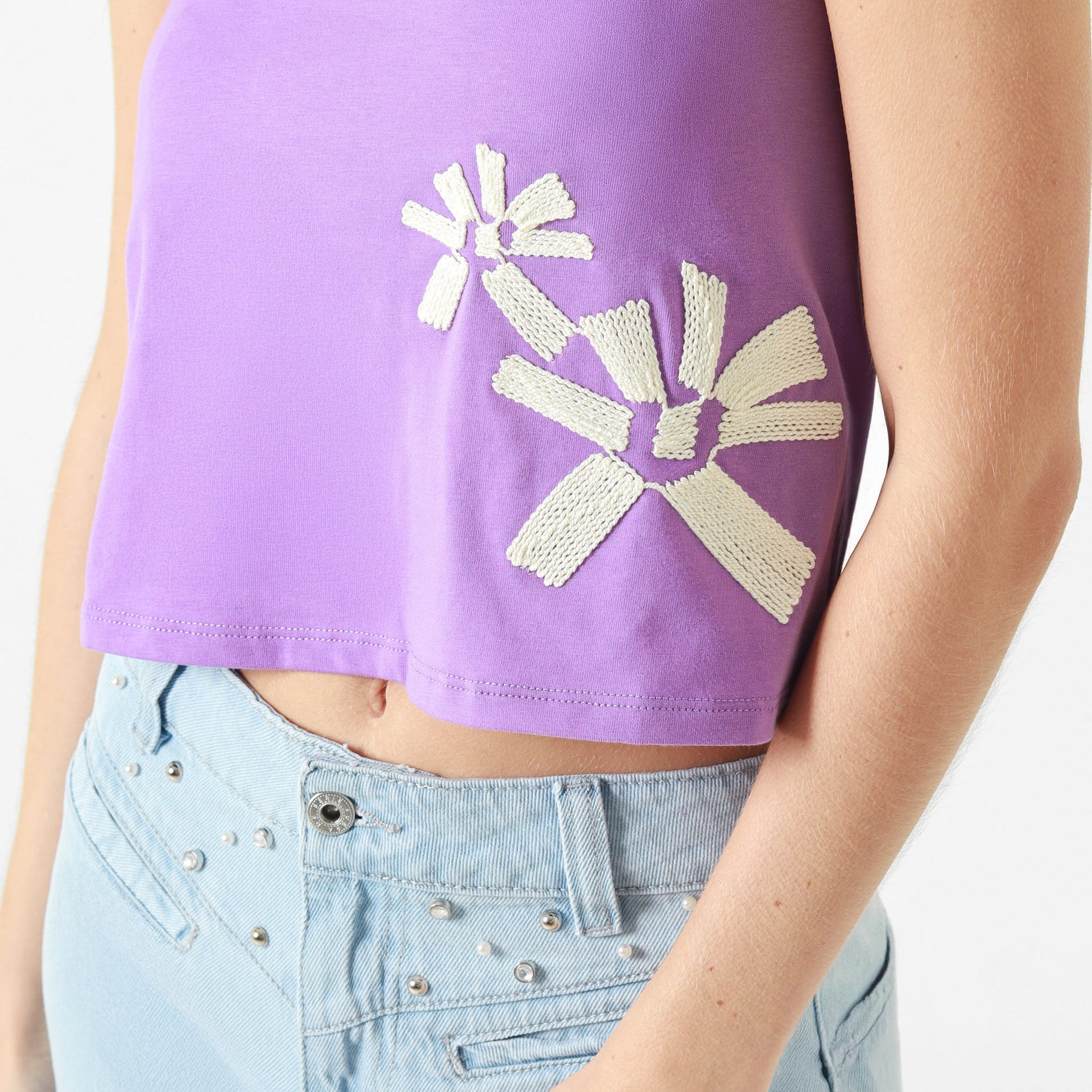 Camiseta Cuello Redondo Manga Tiras - imagen 5