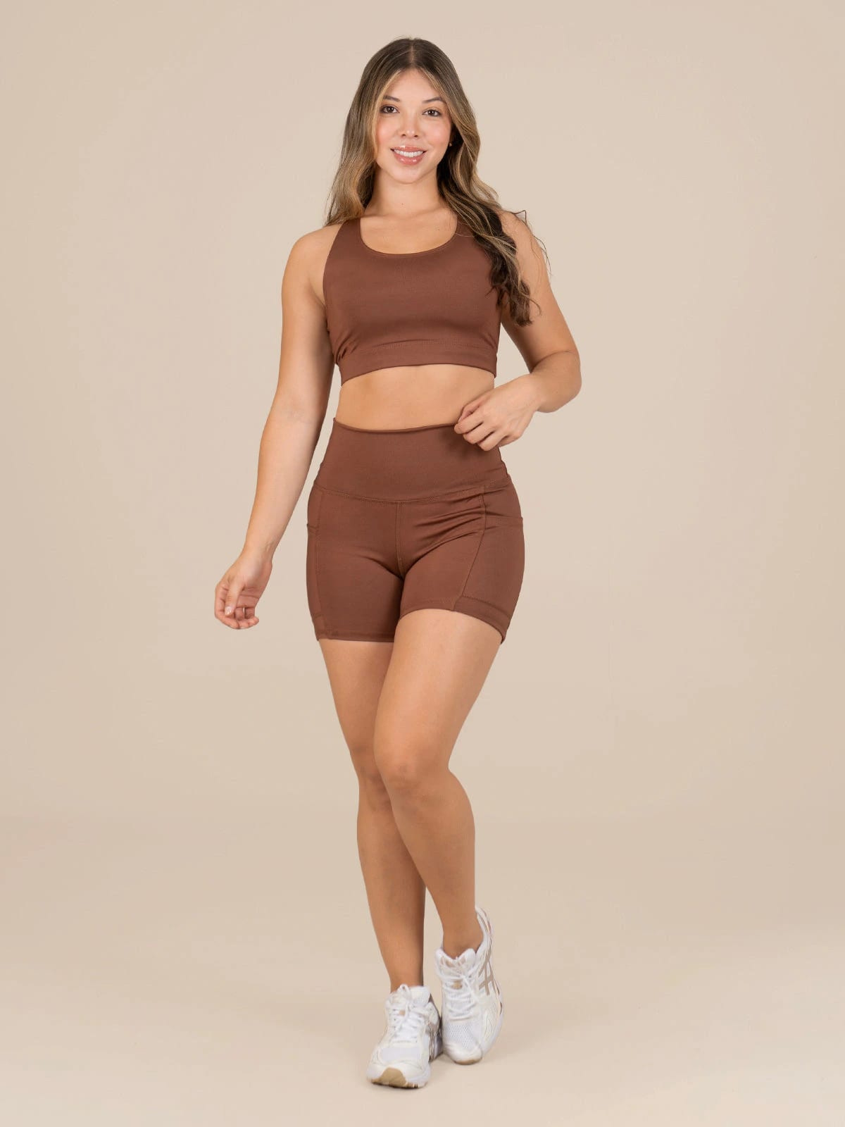 Poket short set cafe - imagen 1