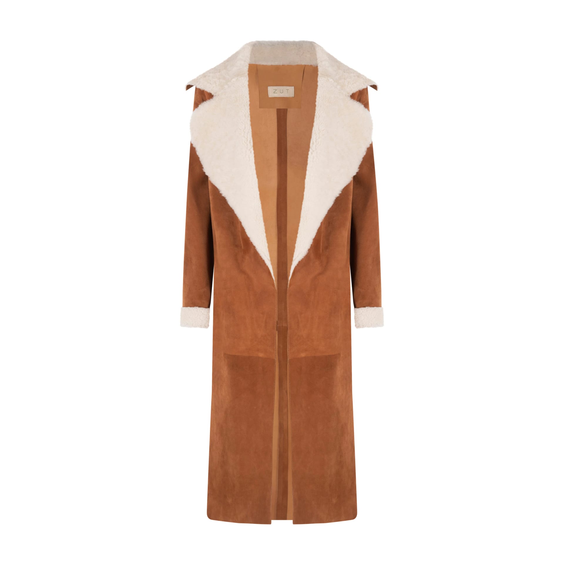 MARIA CLARA MAXI SHEARLING COLLAR COAT - imagen 1
