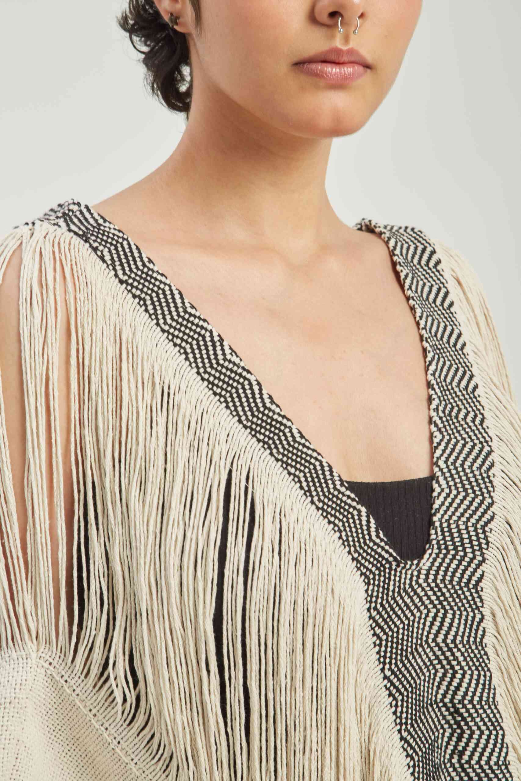 Kimono Onda de Mar Largo y Cuello en V - imagen 2