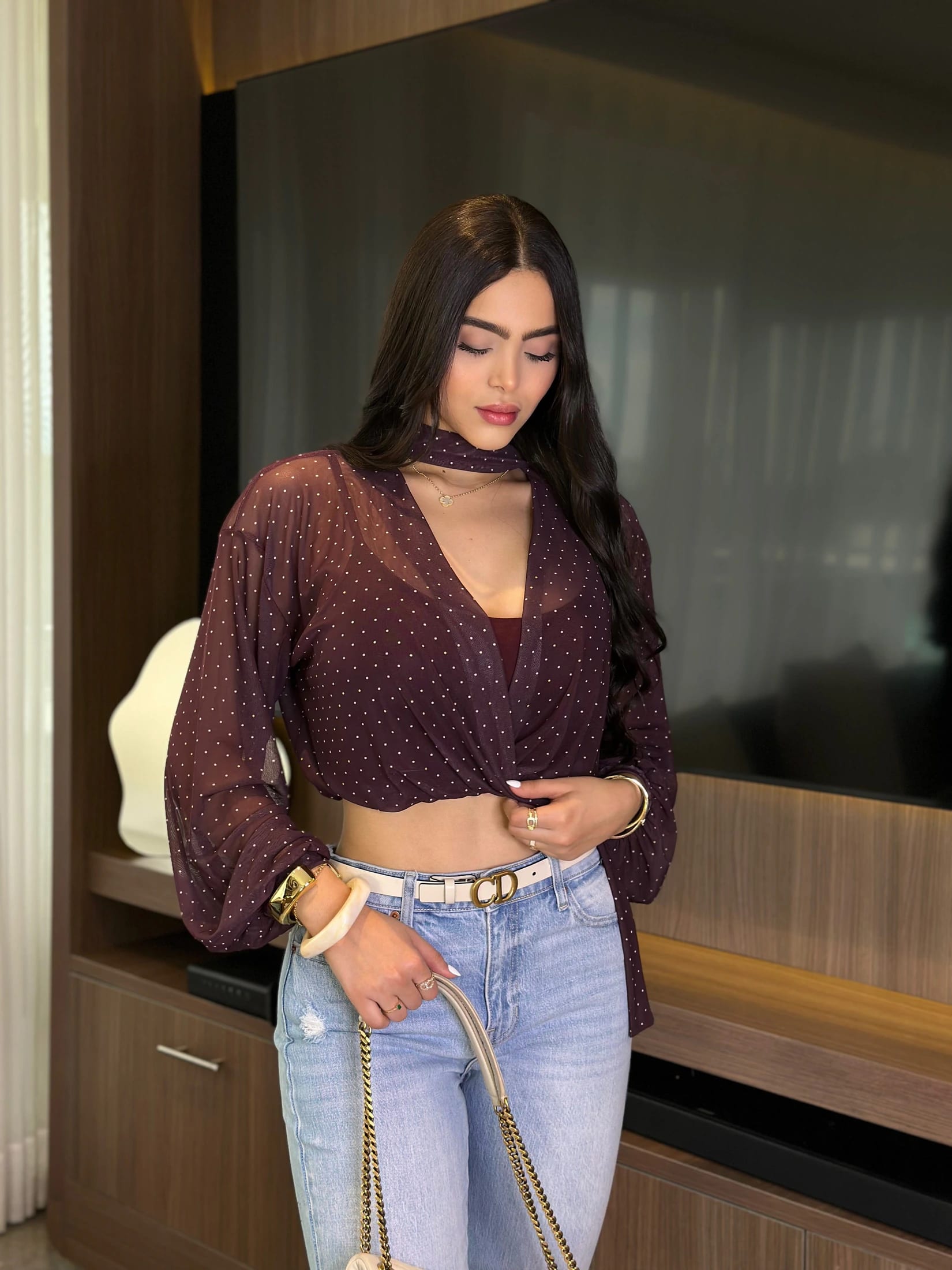 BLUSA VALERIA VINO - imagen 3