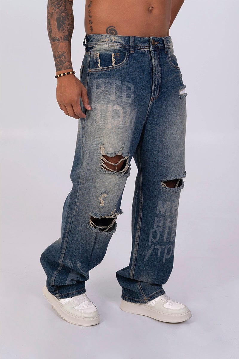 Jean moda ancho grafiti - imagen 2