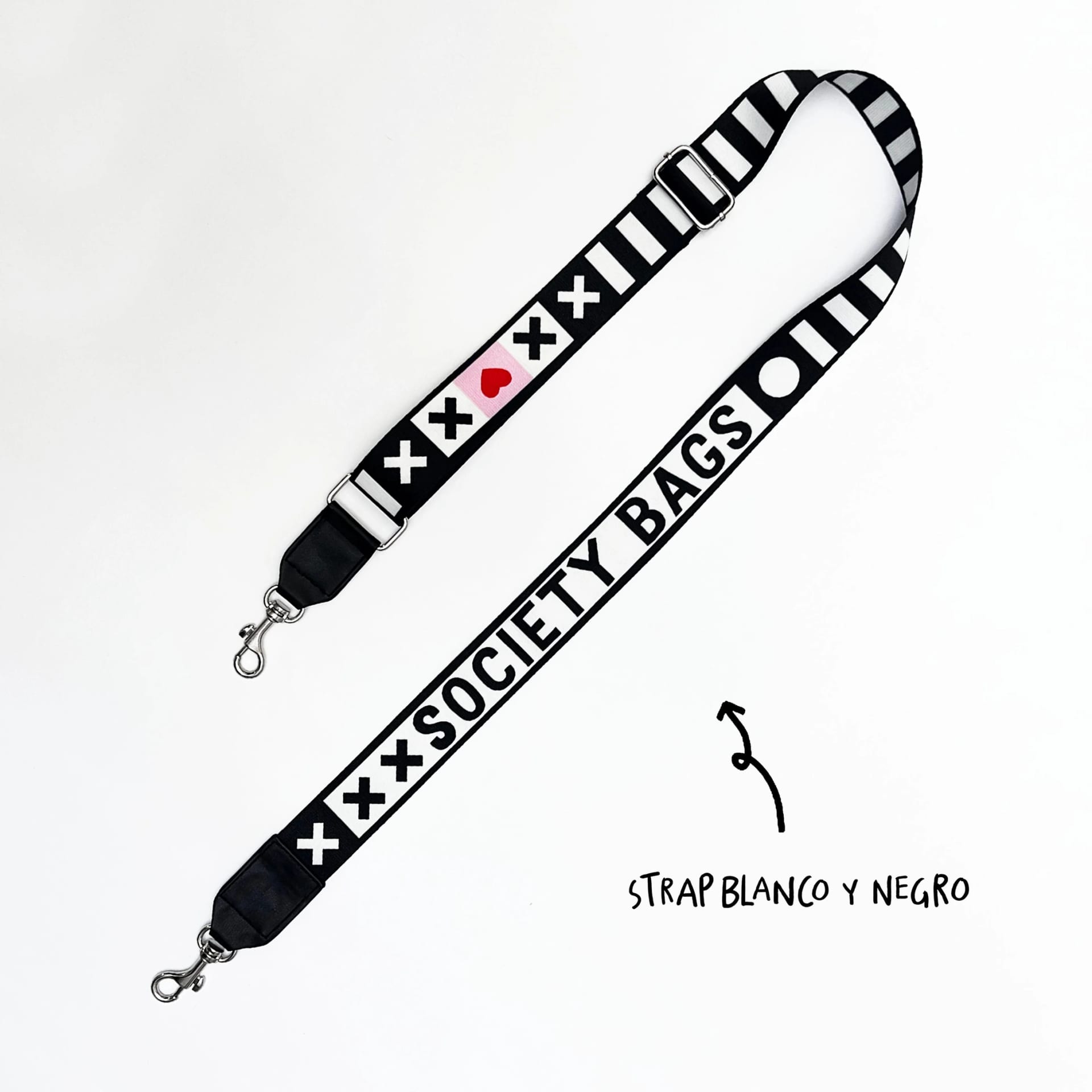 STRAP BLANCO Y NEGRO - imagen 1