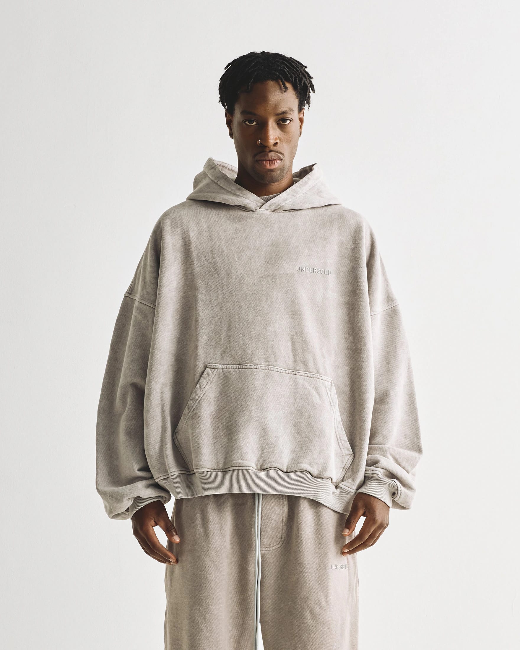 Line Logo Hoodie Washed Gray - imagen 2