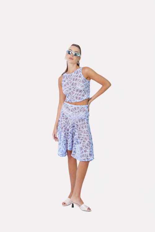 Lovers skirt in White Swirl - imagen 1