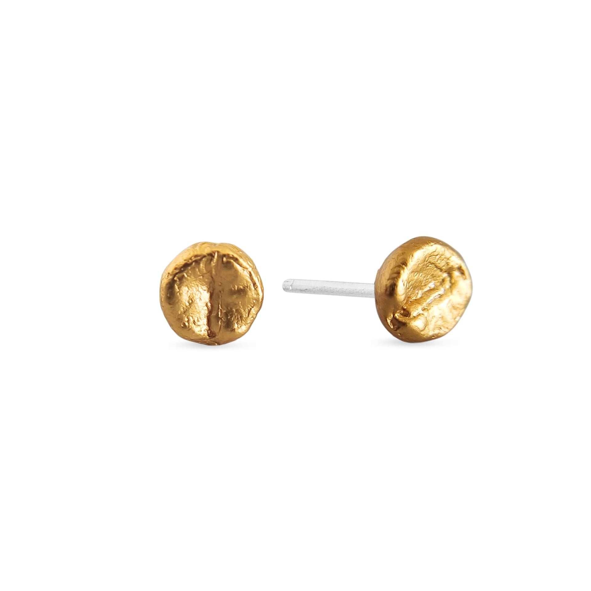Aretes Café Moka en plata con baño de oro - imagen 1