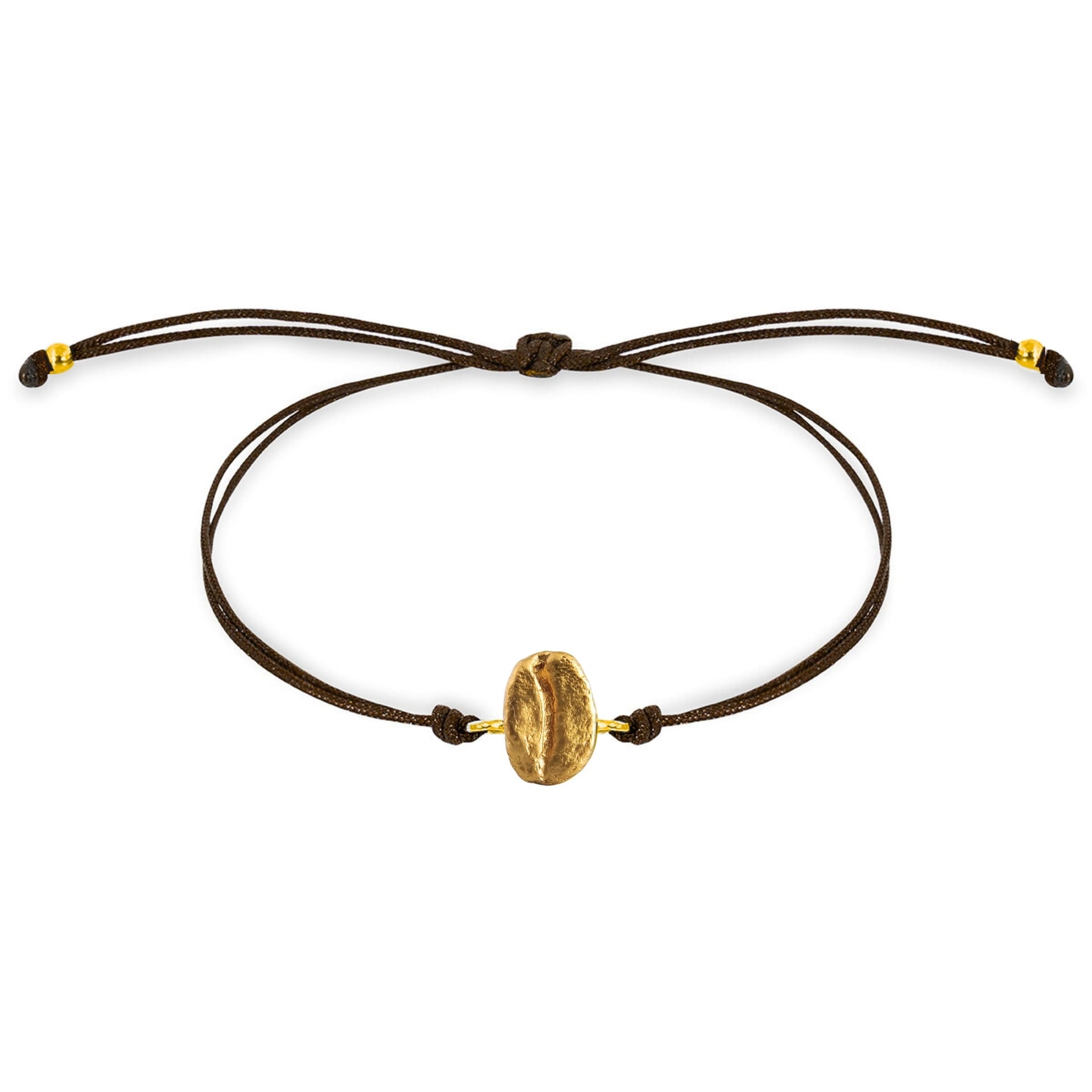 Pulsera grano de café Caturra en plata con baño de oro - Hilo - imagen 1