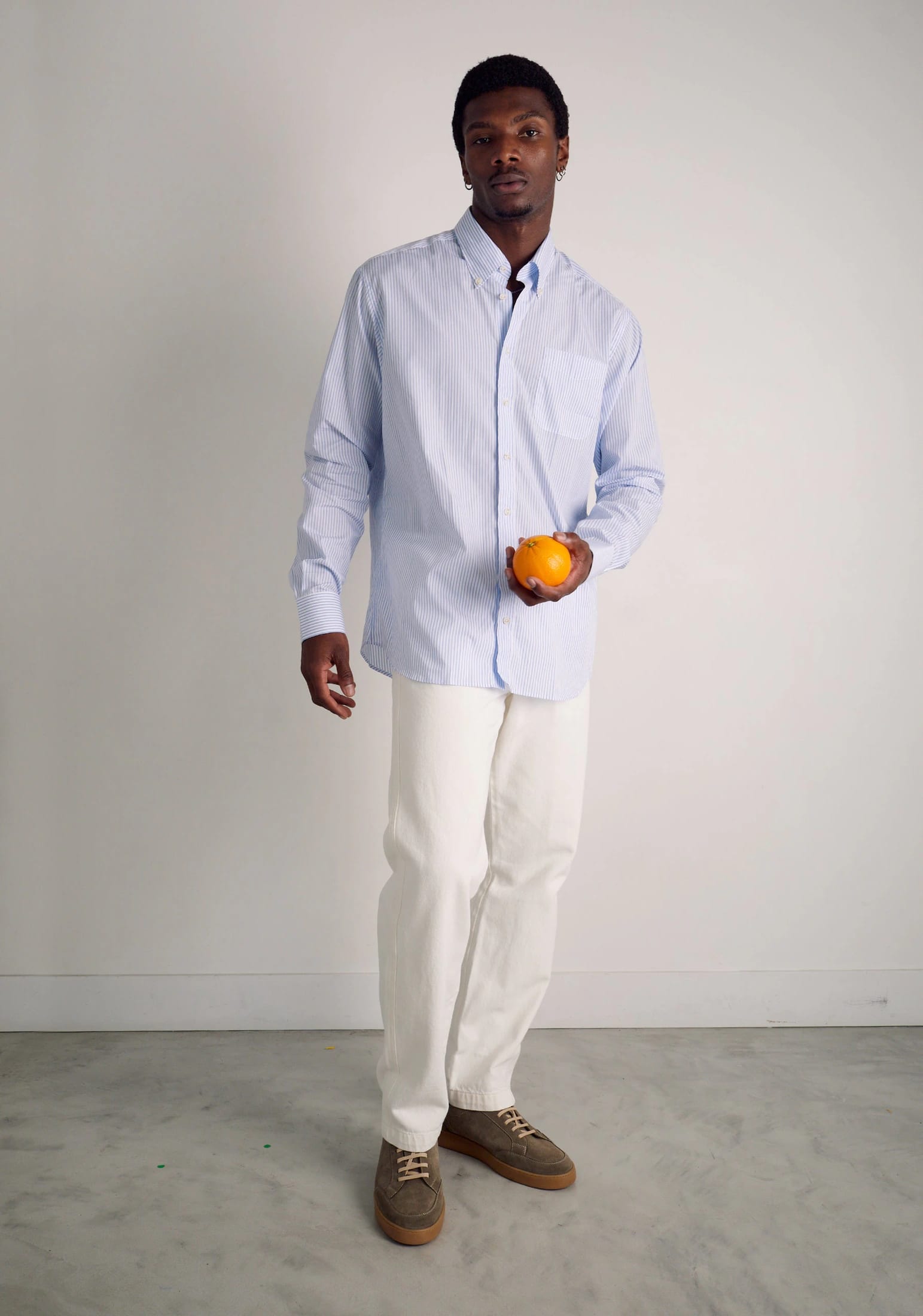 Camisa H CBD Rayas Bols Delg Azul Med - imagen 2