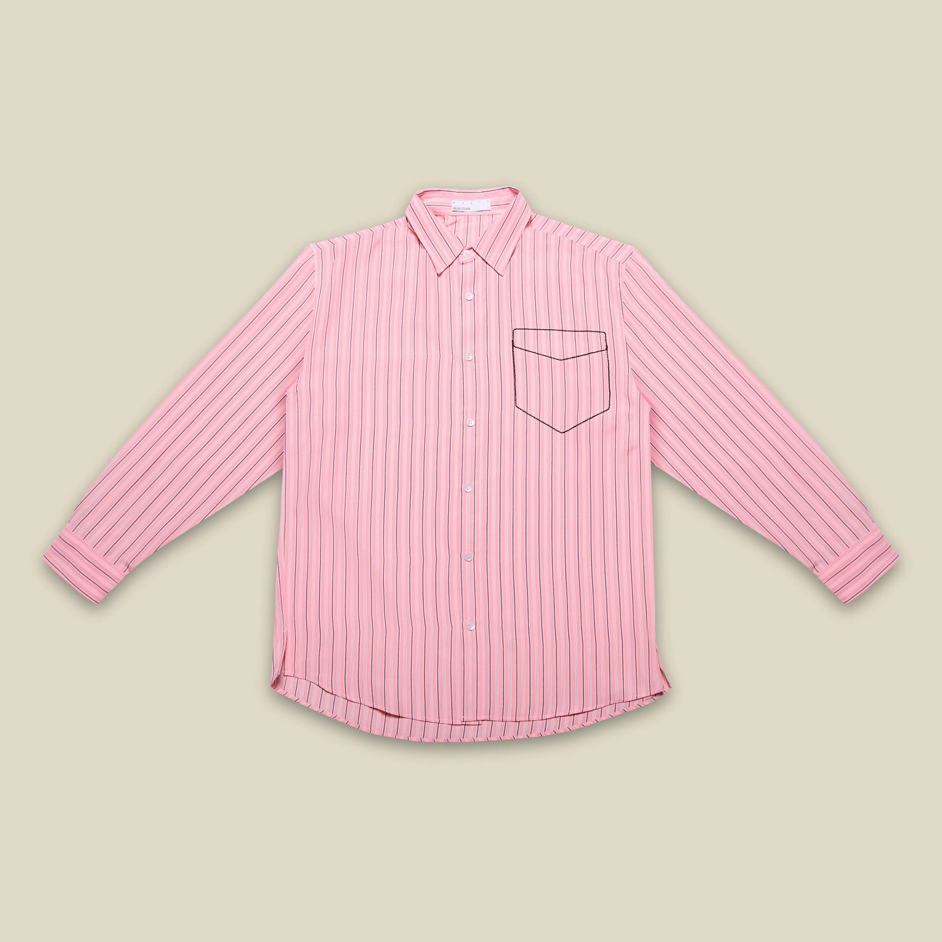 Camisa Bolsillo Bordado Rosa - imagen 1
